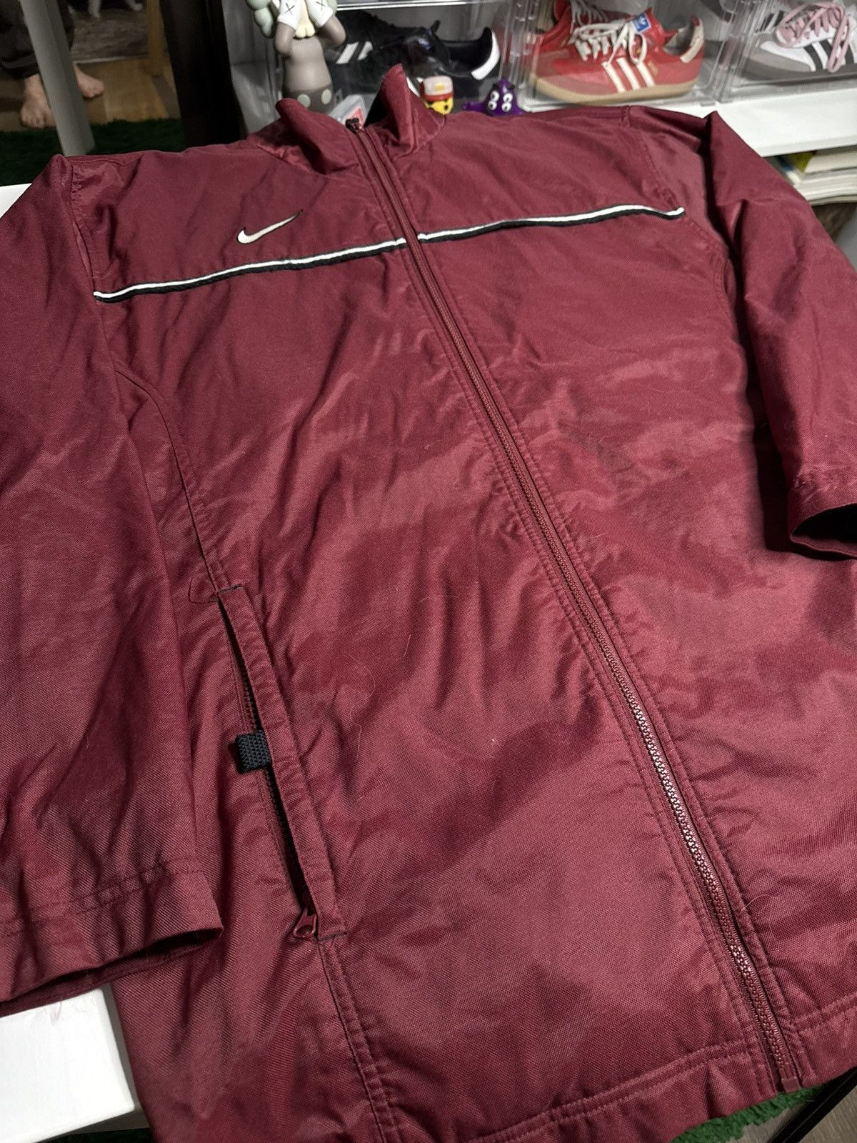 Nike VINTAGE Y2K Nike Heavy Stadium Jacket “Burgundy” [L] PREOWNE Size US L / EU 52-54 / 3 - 5 Thumbnail