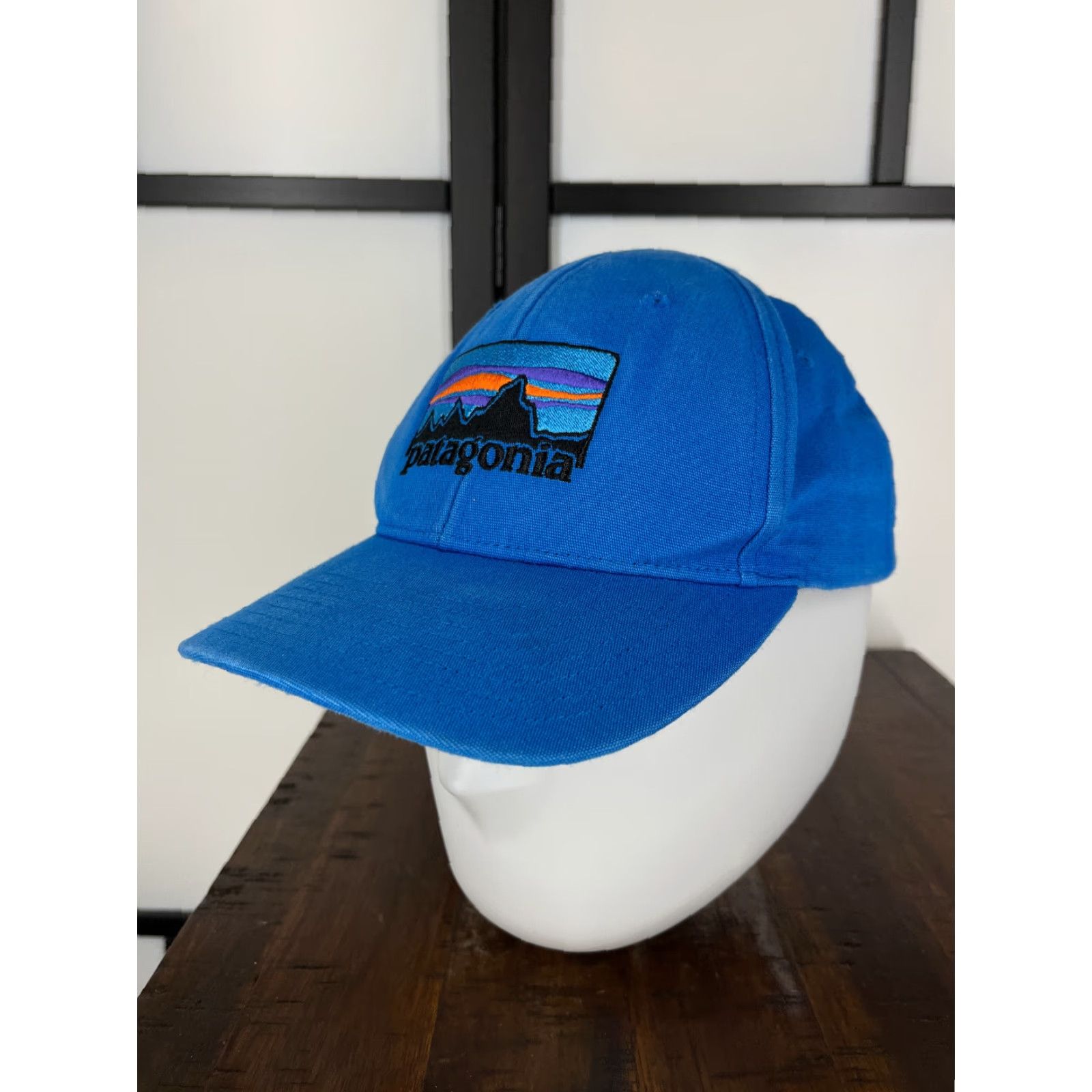 Patagonia Patagonia Hat Cap Snap Back Adult One Size Blue 100% Cotton Fitz Roy Embroidered Snapback Hat/Cap Mens Size ONE SIZE - 4 Thumbnail