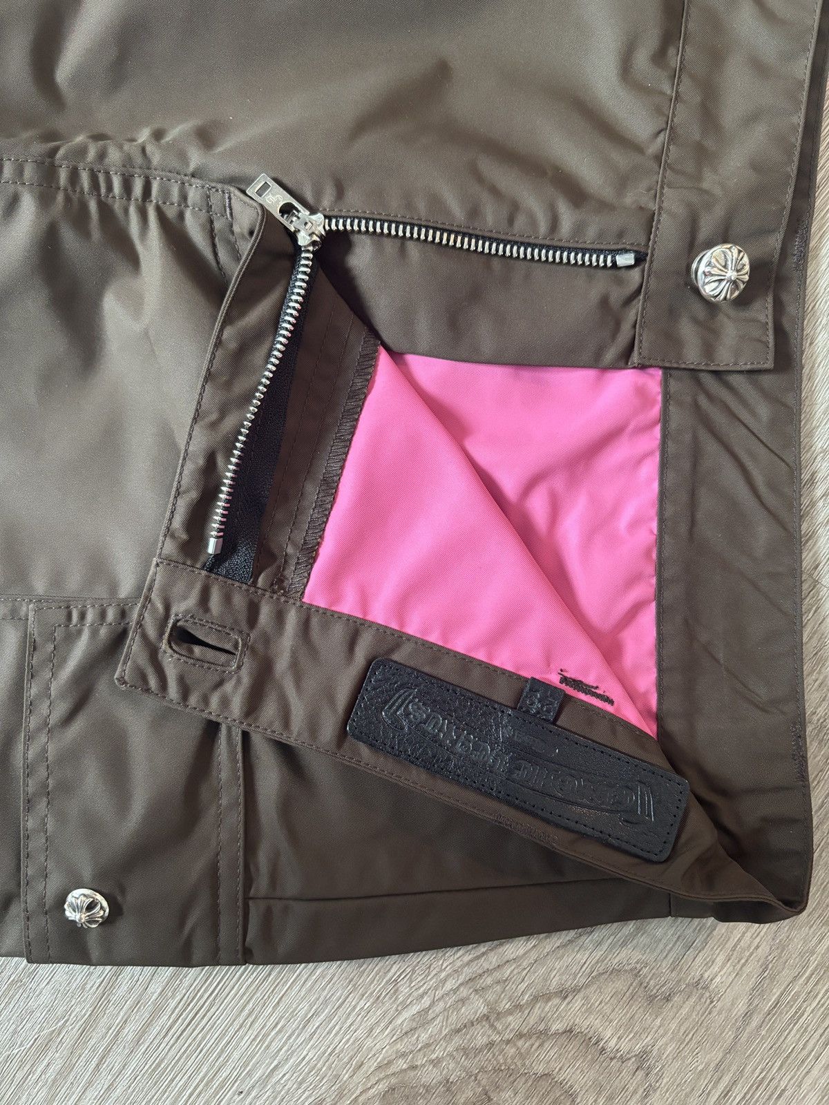 Chrome Hearts Chrome Hearts Pink Patch Nylon Brown Skirt Size 29" - 6 Thumbnail