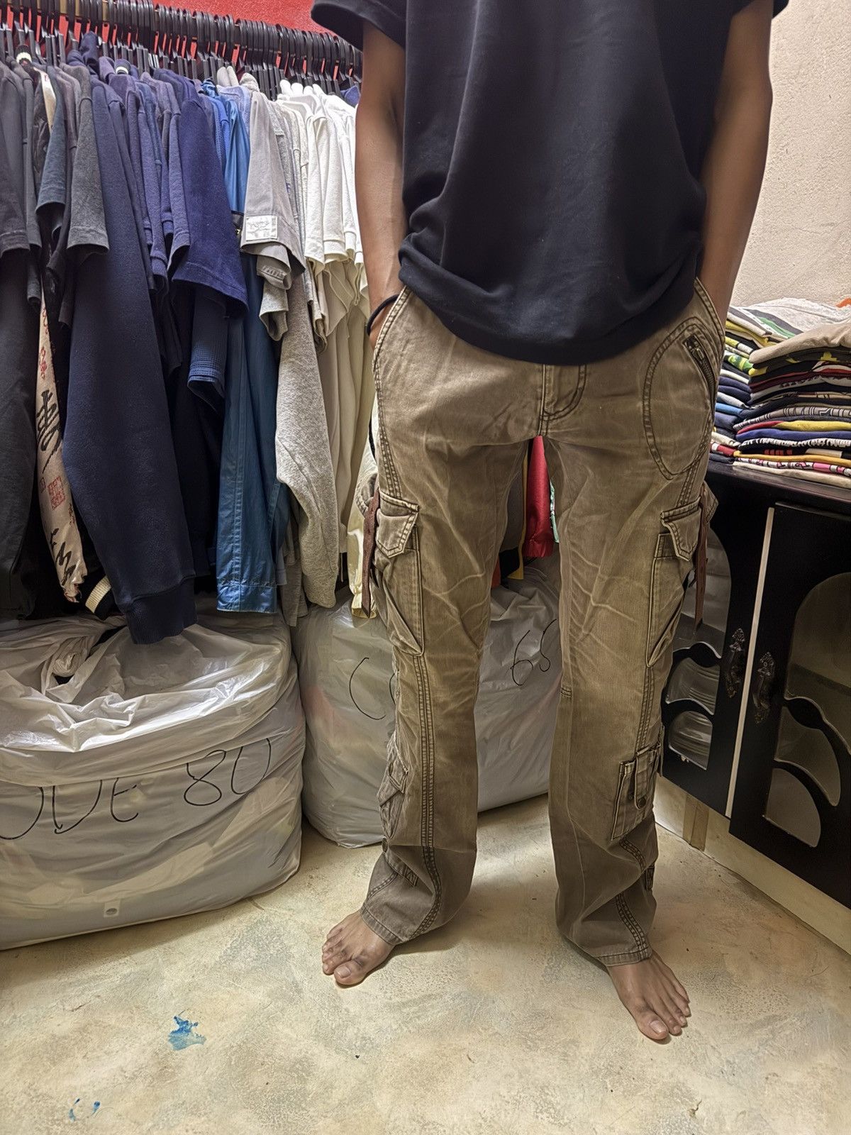 Tete Homme Tete Homme Issey Miyake Multipockets Cargo Pants Size US 29 - 18 Thumbnail