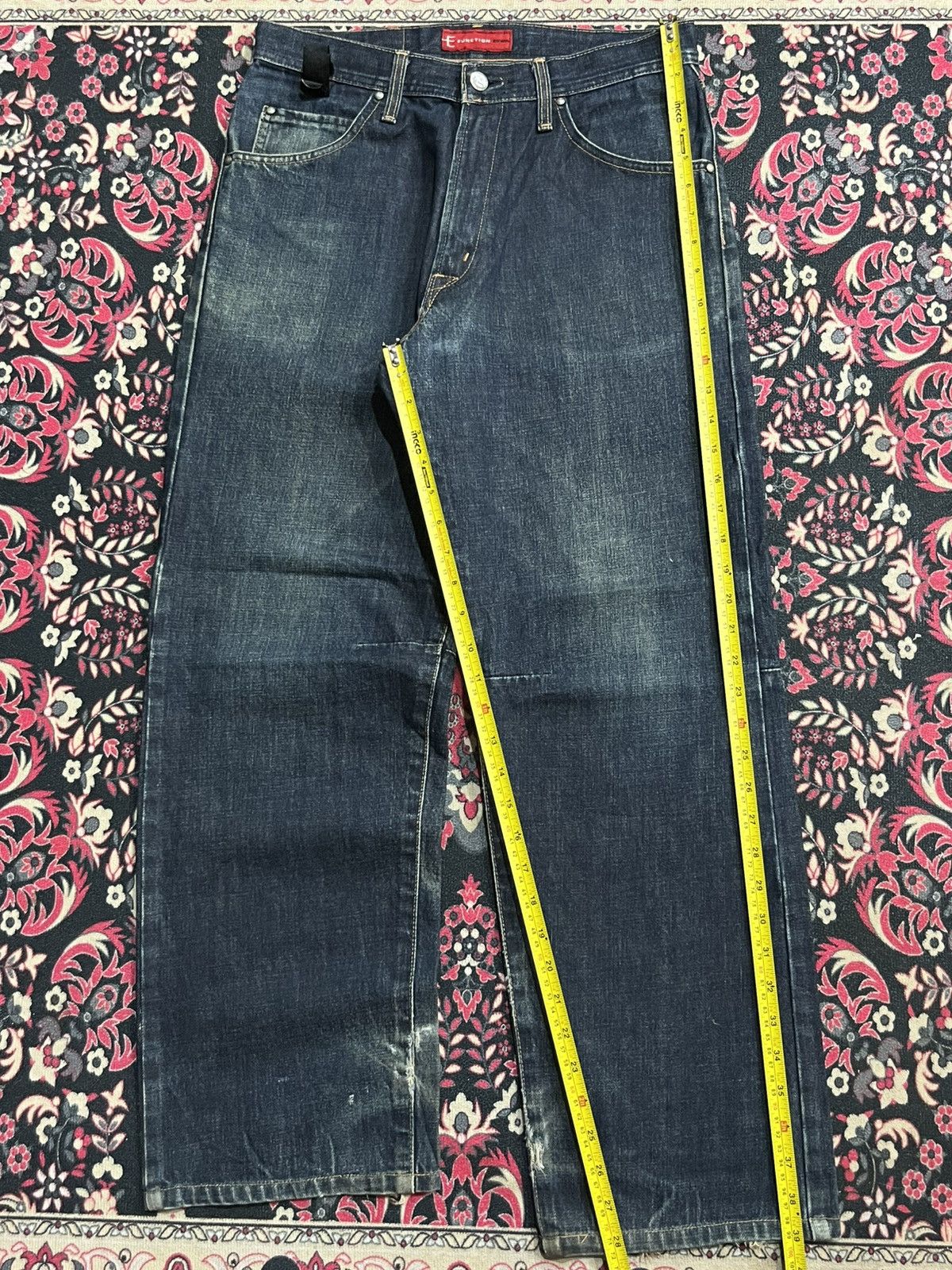 Edwin Vintage Edwin E Function Dark Blue Washed Distressed Jeans Size US 29 - 12 Thumbnail