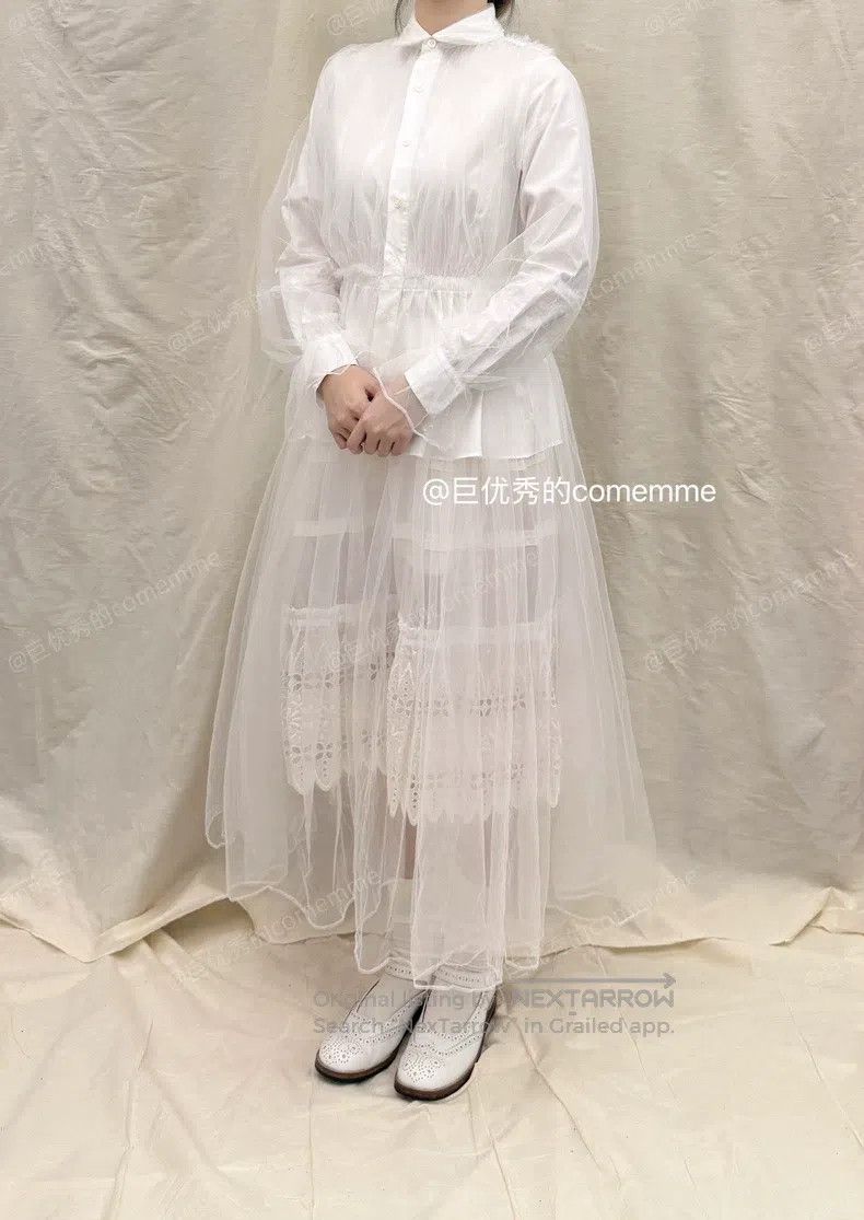 Comme des Garcons Comme Des Garcons size XS Antique lace European vintage te Size 22" - 9 Thumbnail