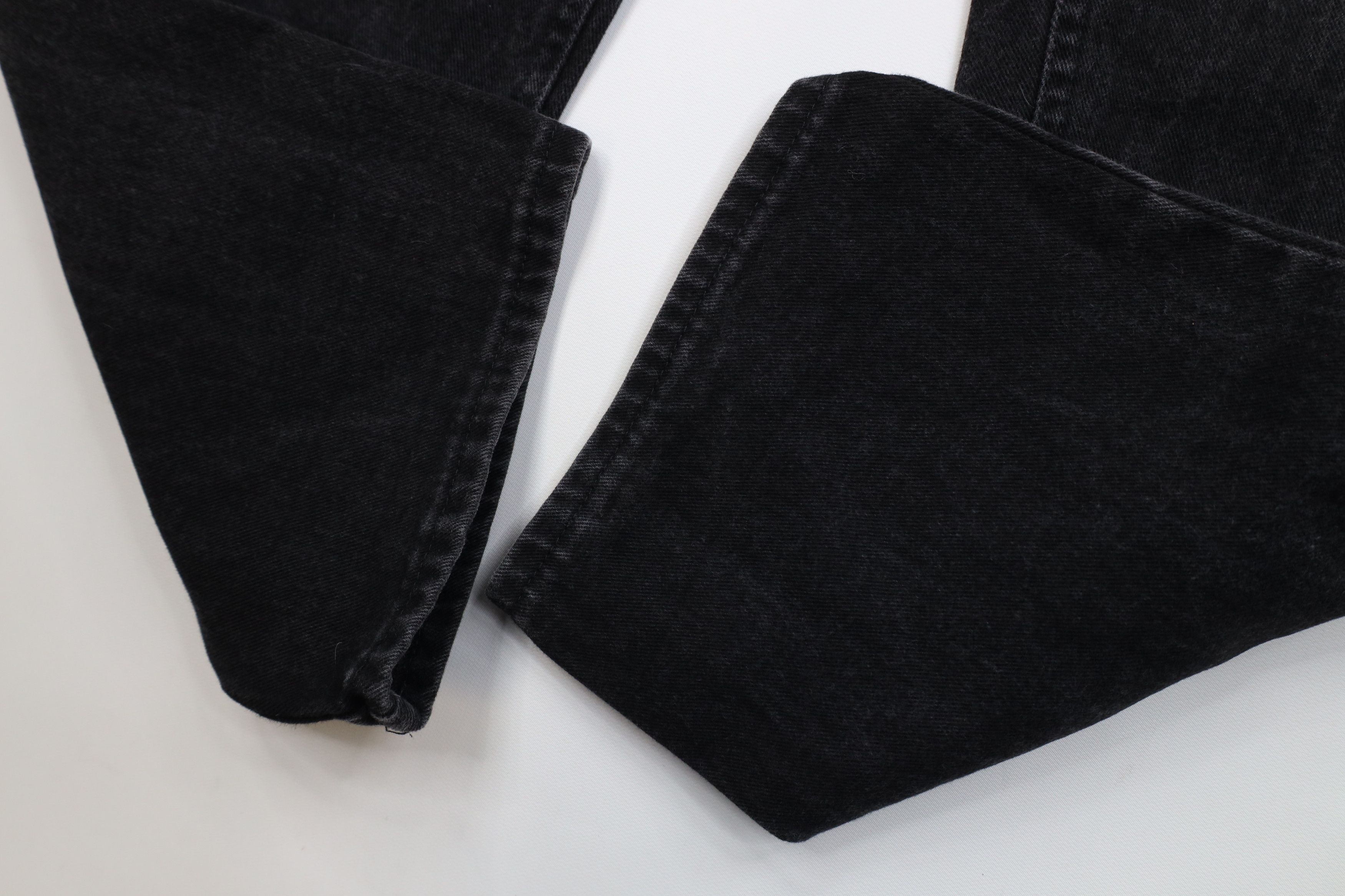 Lee Vintage 90s Lee Faded Straight Leg Denim Jeans Black Cotton Size US 34 / EU 50 - 7 Thumbnail