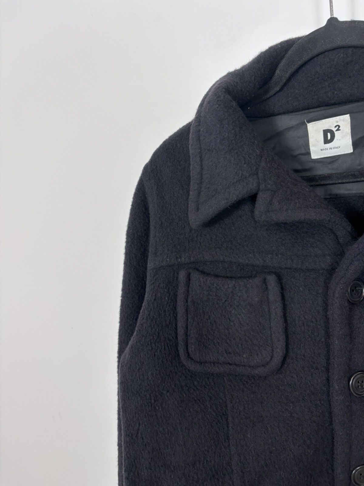 Dsquared2 Vintage Dsquared2 Unisex Black Short Wool Bomber Jacket Size US M / EU 48-50 / 2 - 6 Thumbnail