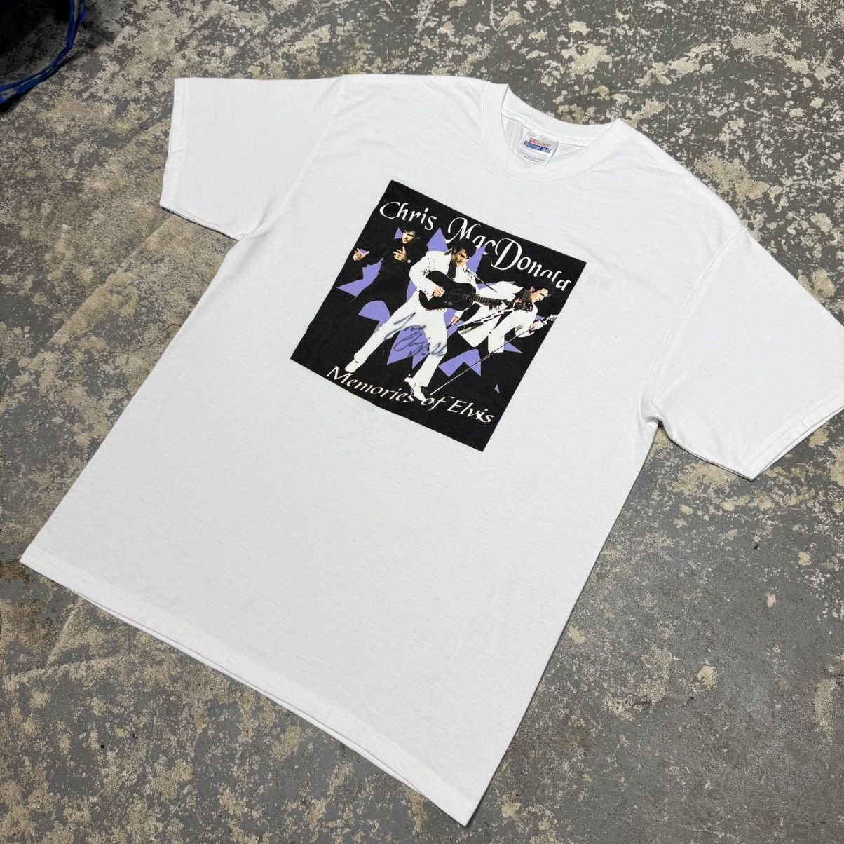 Band Tees Vintage Chris MacDonald Memories of Elvis Presley Signed Tsh Size US L / EU 52-54 / 3 - 2 Thumbnail