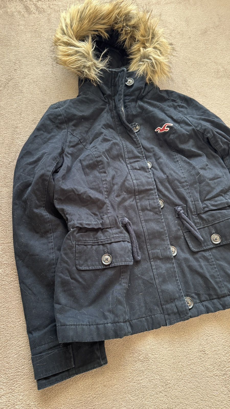 Japanese Brand Hollister Y2K Faux Fur Hood Jacket Hysteric Glamour LGB Size M / US 6-8 / IT 42-44 - 2 Thumbnail