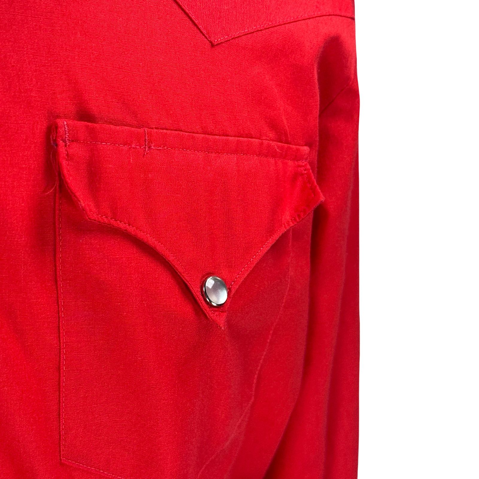 Other Vintage H Bar C Western Shirt Men’s 17 34 Red Pearl Snap USA Size US M / EU 48-50 / 2 - 3 Thumbnail