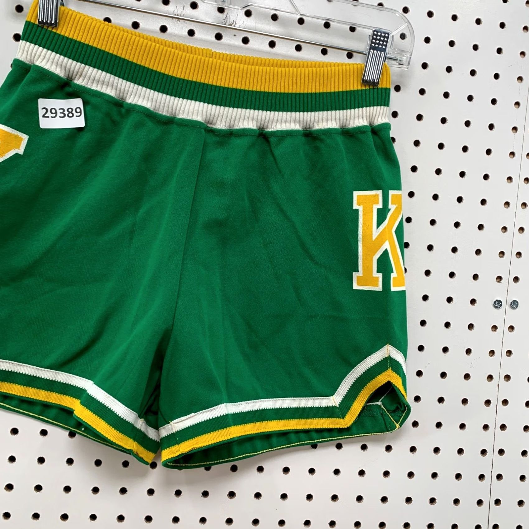 Champion VINTAGE Champion Shorts Womens Juniors Size 12 Fits 24X4 Green Yellow 80s 70s Size 34" / US 12 / IT 48 - 5 Thumbnail