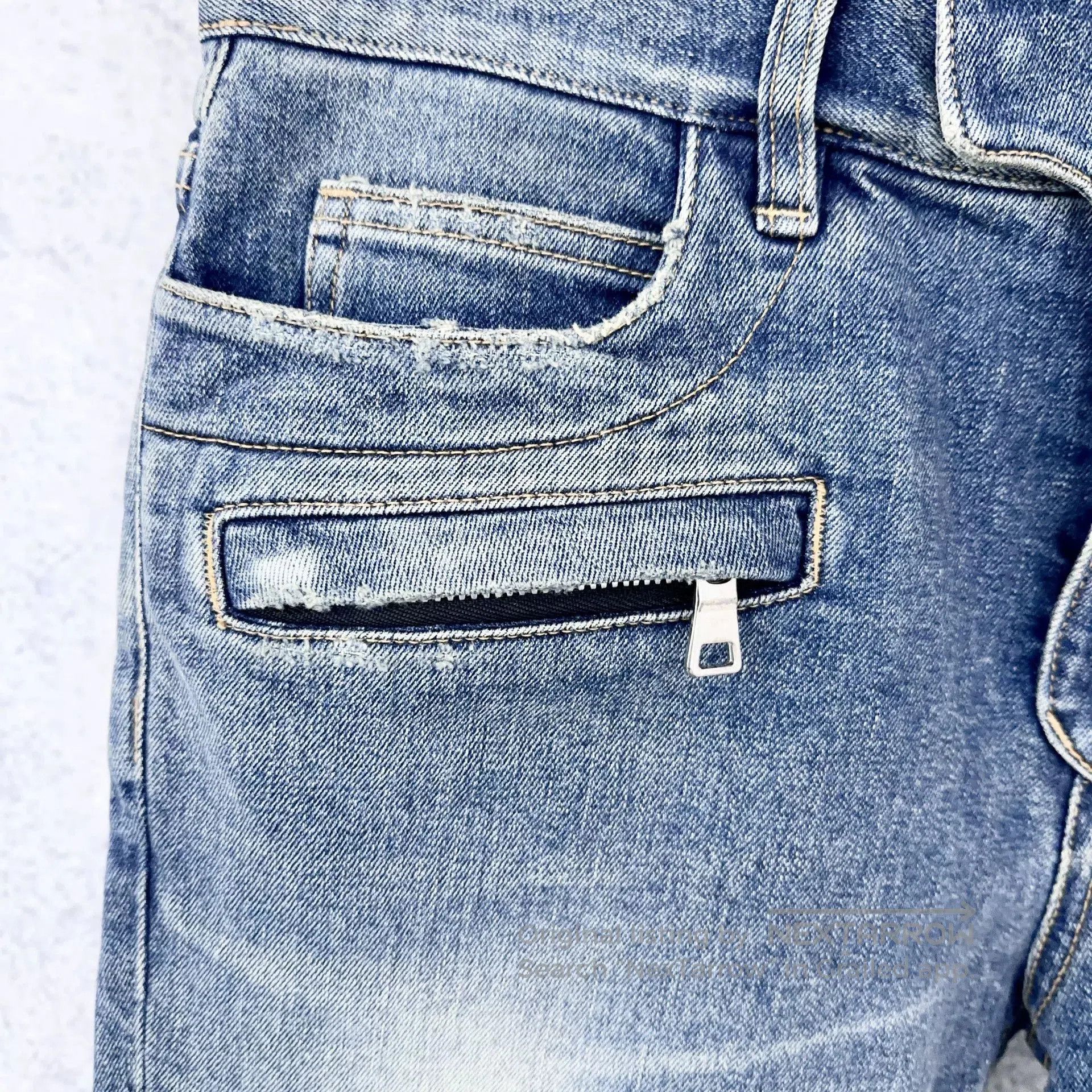 Balmain BALMAIN Blue Zip Jeans Size 28. Size US 28 / EU 44 - 4 Thumbnail