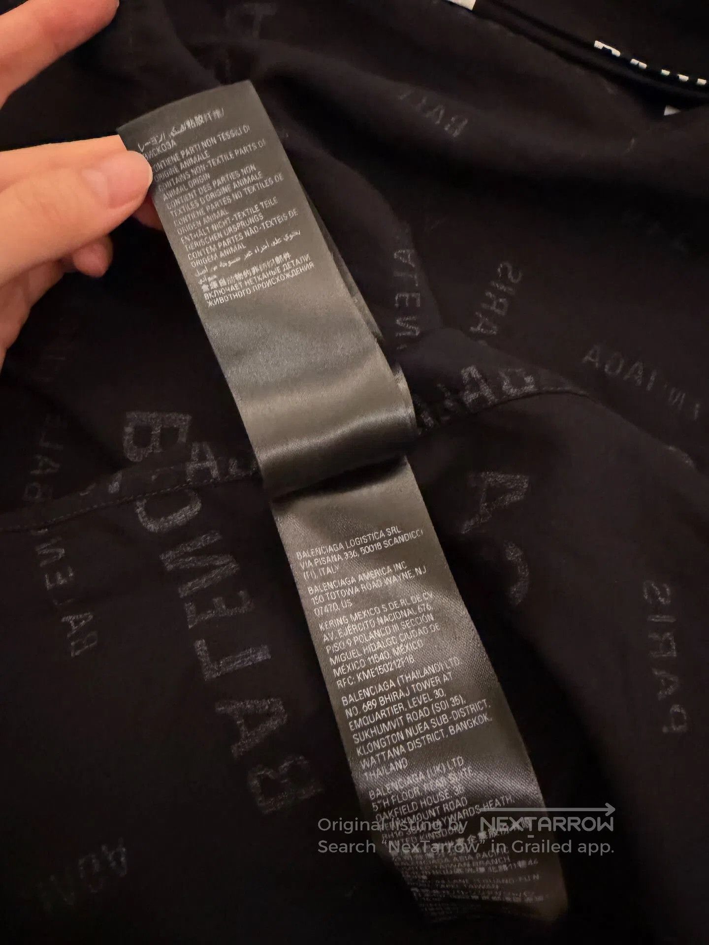 DEFEND PARIS balenciaga black long sleeve shirt with print. Size US XS / EU 42 / 0 - 6 Thumbnail
