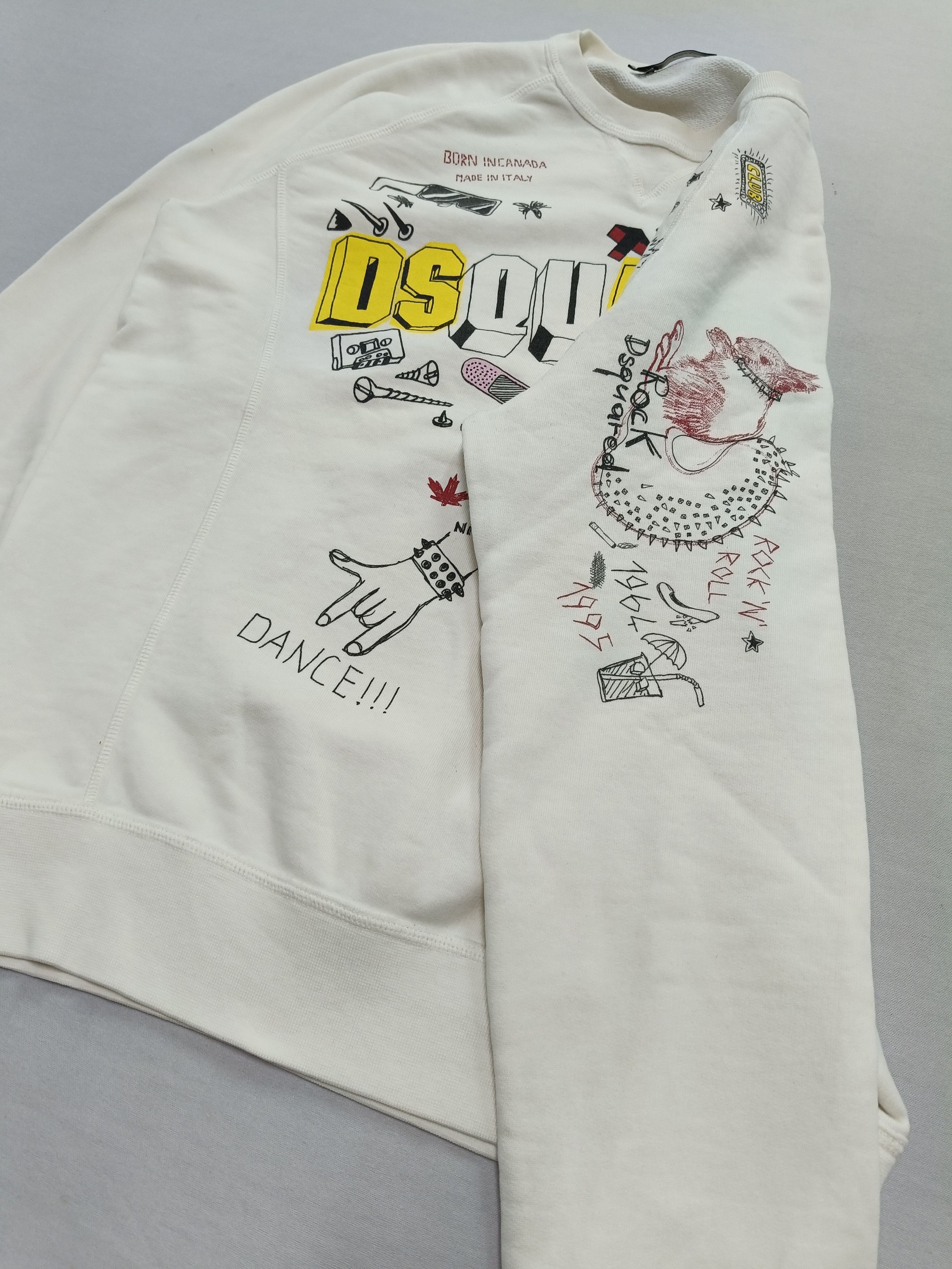 Dsquared2 Dance Music Illustration Pullover Sweatshirt/Jumper Size US L / EU 52-54 / 3 - 5 Thumbnail