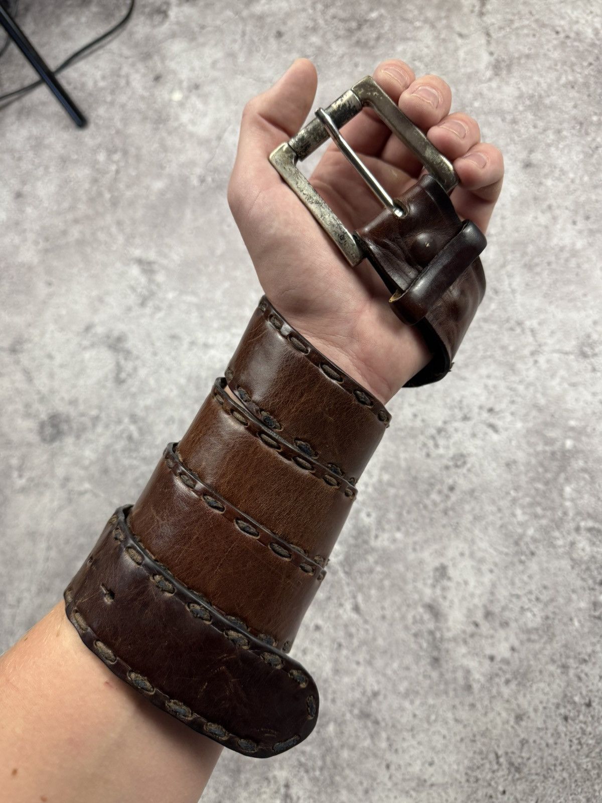 Japanese Brand 00’s NUMBER NINE STYLE BRAIDED LEATHER RARE Y2K BELT VINTAGE Size ONE SIZE - 6 Thumbnail