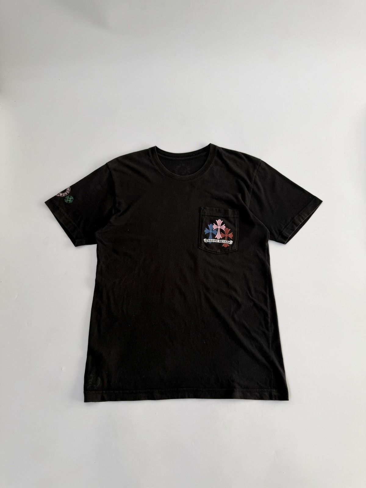 Chrome Hearts Multi Color Cross Cemetery Pocket Tee