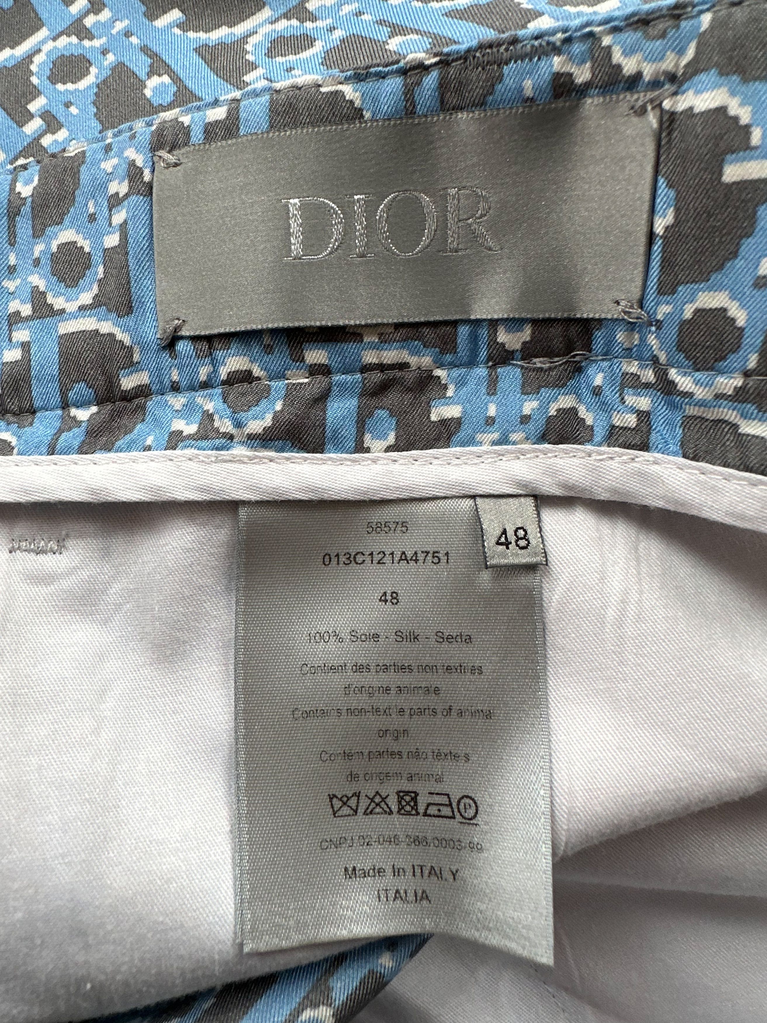 Dior Dior Black & Blue Oblique Bermuda Shorts Size US 32 / EU 48 - 3 Thumbnail