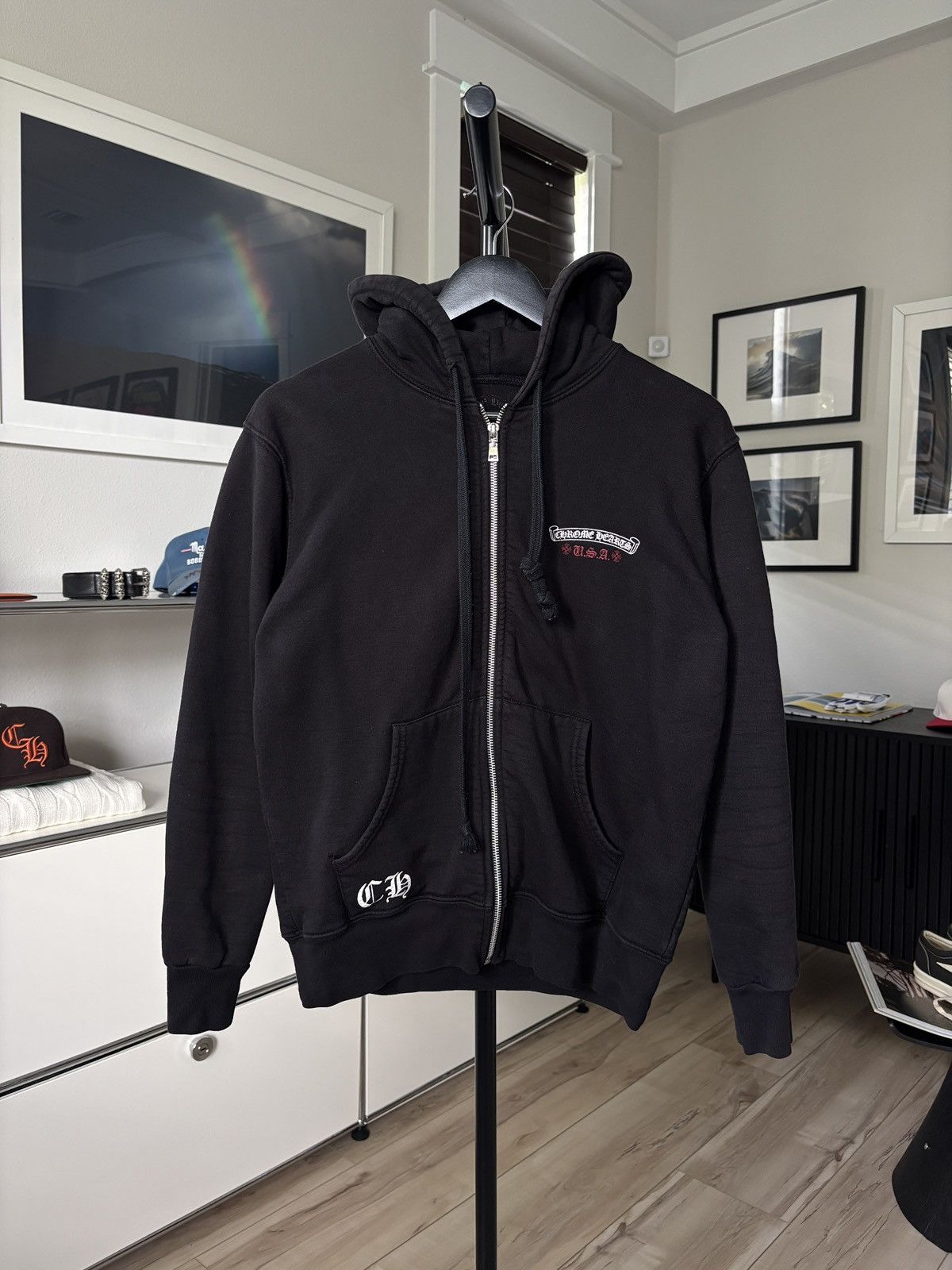 Chrome Hearts CHROME HEARTS THERMAL FLAG USA LOGO ZIP HOODIE Size US S / EU 44-46 / 1 - 3 Thumbnail