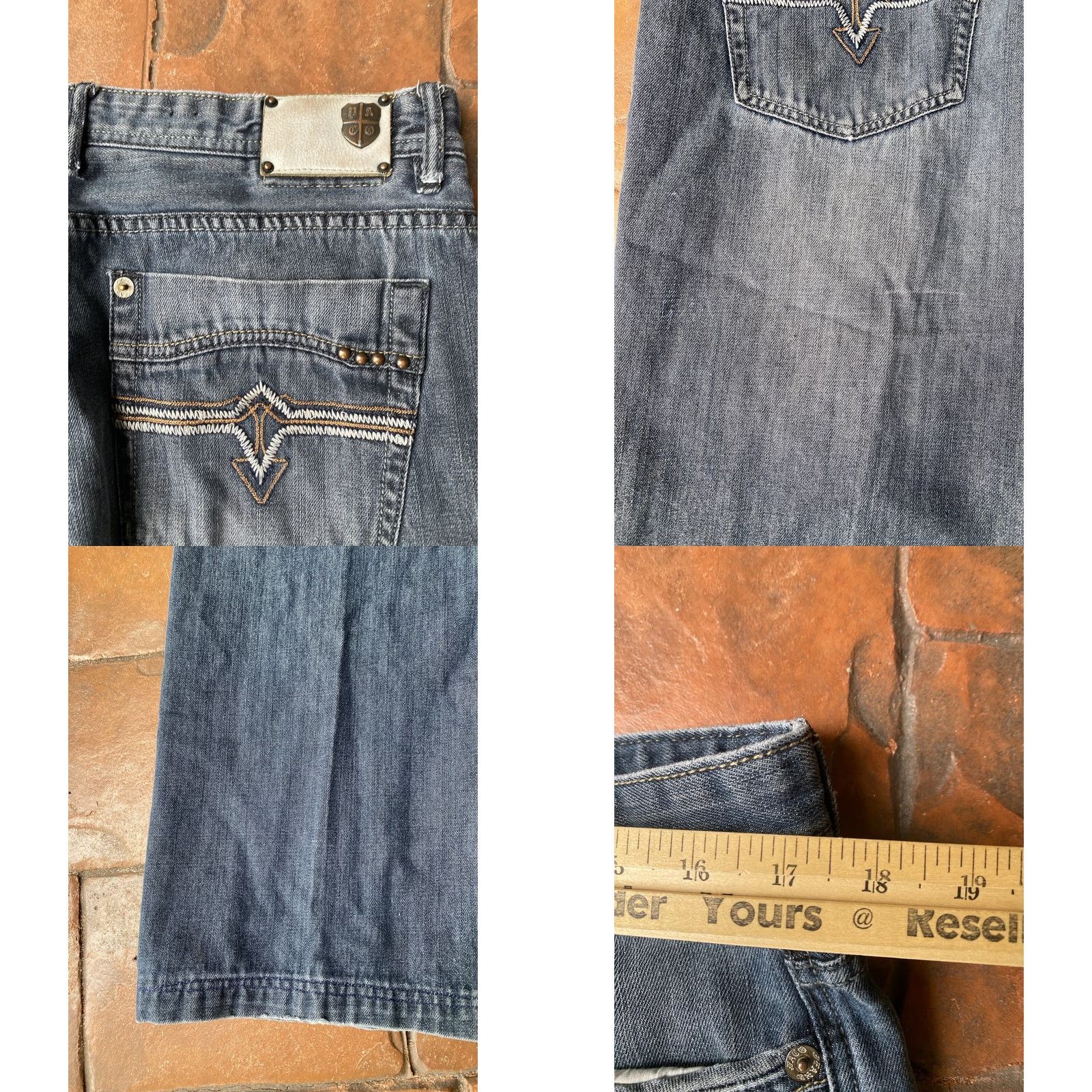 Vintage VINTAGE Paco Baggy Jeans Mens 36x32 Embroidered Distressed Grunge Streetwear Jeans Mens Size US 27 - 9 Thumbnail