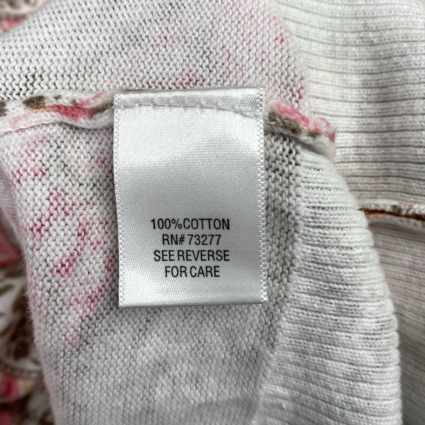 Croft & Barrow Croft & Barrow Cardigan Sweater Womens 2X Peach Pink Floral Paisley Whimsigoth - Multicolor Knit Crew Neck Long Sleeve All Seasons Lightweight Size XXL / US 16-18 / IT 52-54 - 8 Thumbnail