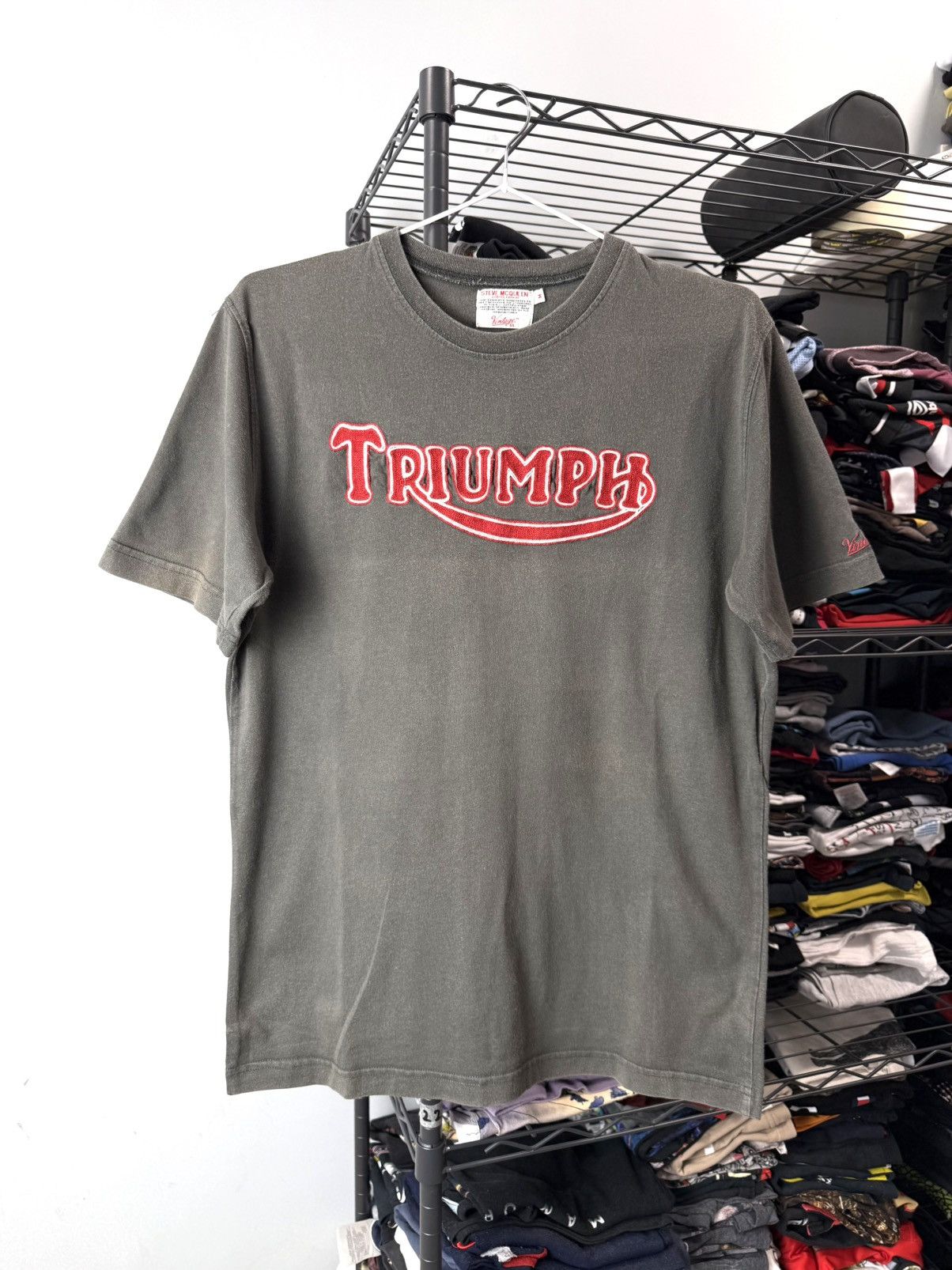 Vintage Rare! Vintage Triumph Steve McQueen Racing T Shirt Size US M / EU 48-50 / 2 - 1 Thumbnail