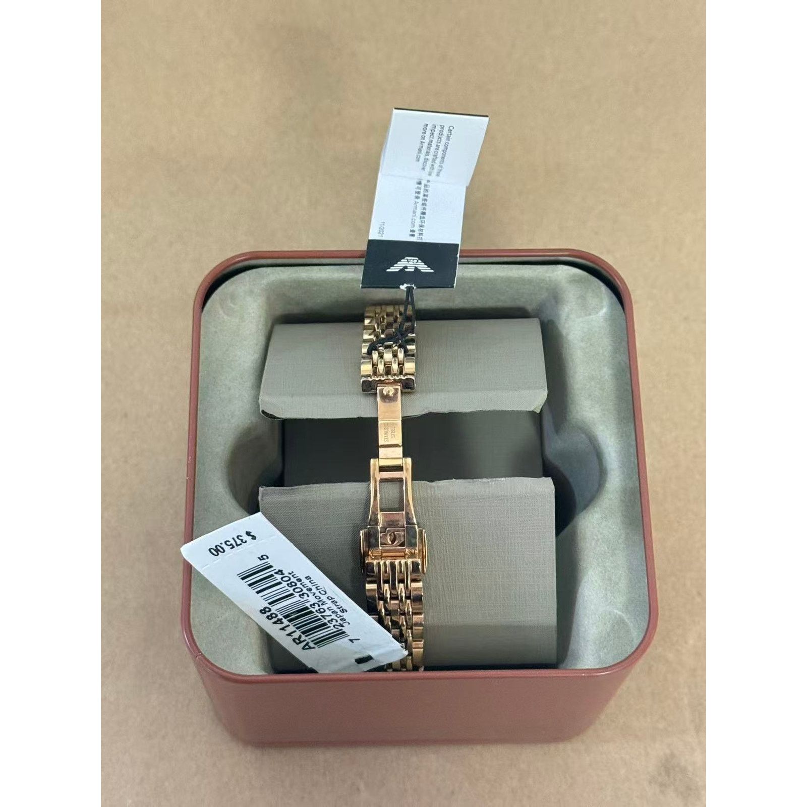 Emporio Armani Emporio Armani AR11488 Diamonds Burgundy Dial Rose Watch Size ONE SIZE - 2 Thumbnail