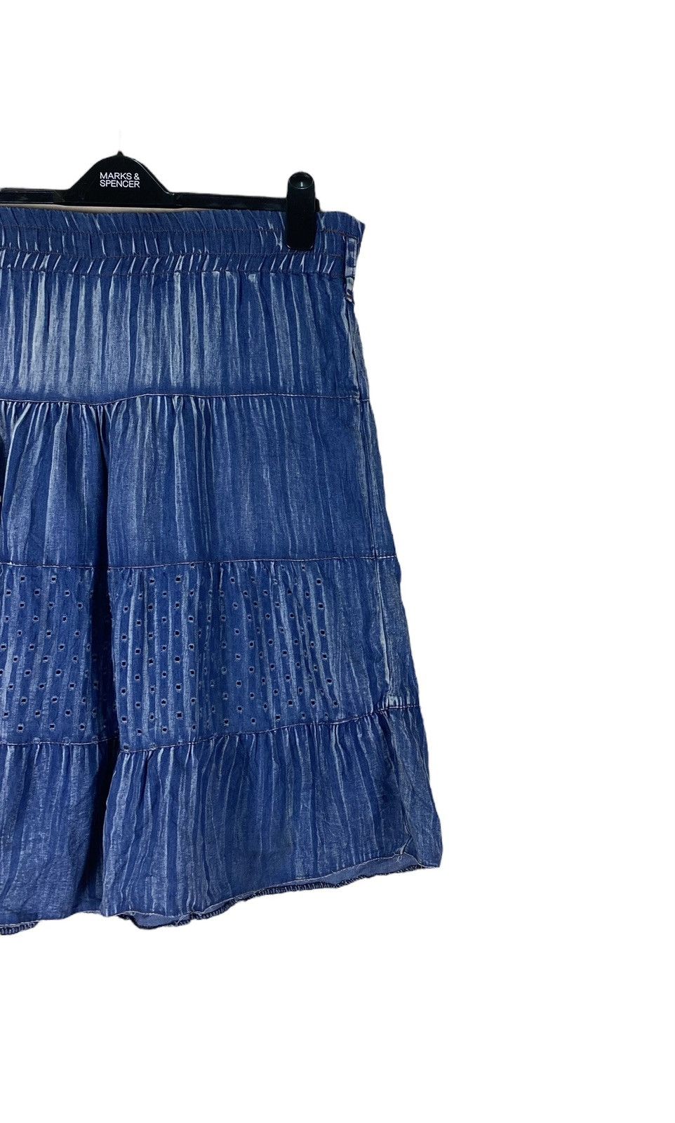 Japanese Brand × Seditionaries Japanese Homemade Distressed Blue Skirt Size 34" / US 12 / IT 48 - 1 Thumbnail