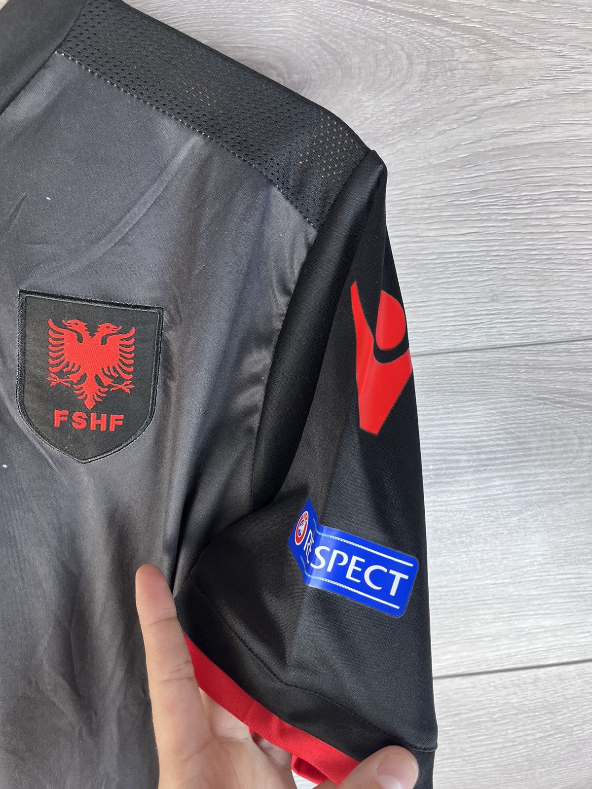 Macron Men’s soccer jersey macron Albania 🇦🇱 #14 Xhaka size L Size US L / EU 52-54 / 3 - 6 Thumbnail