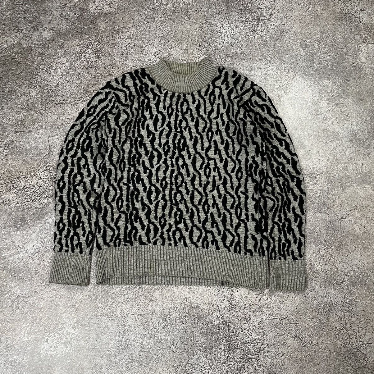 Vintage Vintage 90s Fuzzy All Over Print Knit Sweater Grunge Faded M Size US M / EU 48-50 / 2 - 1 Thumbnail