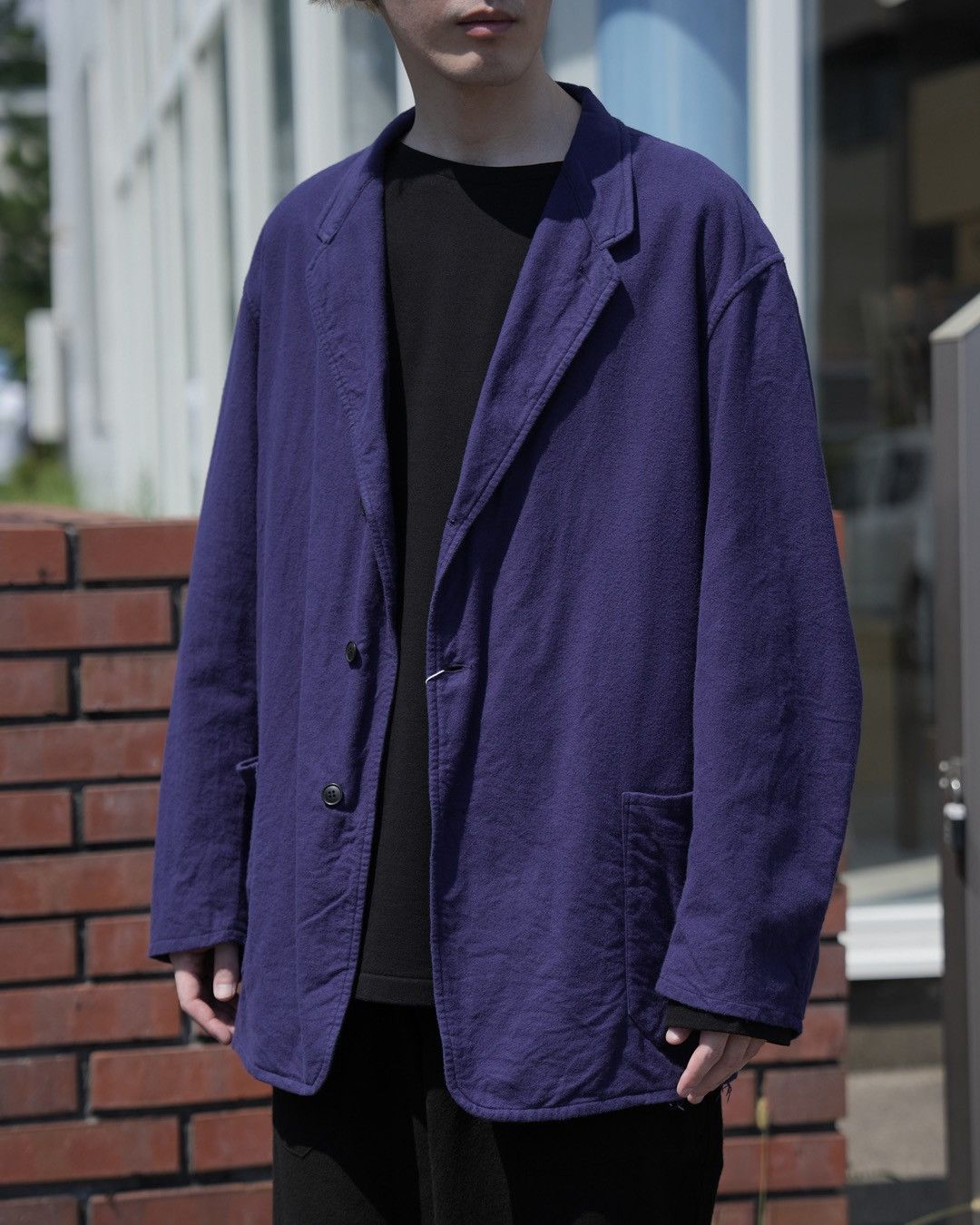Comoli [2] Comoli 25aw cotton flannel jacket royal blue Size US L / EU 52-54 / 3 - 2 Thumbnail