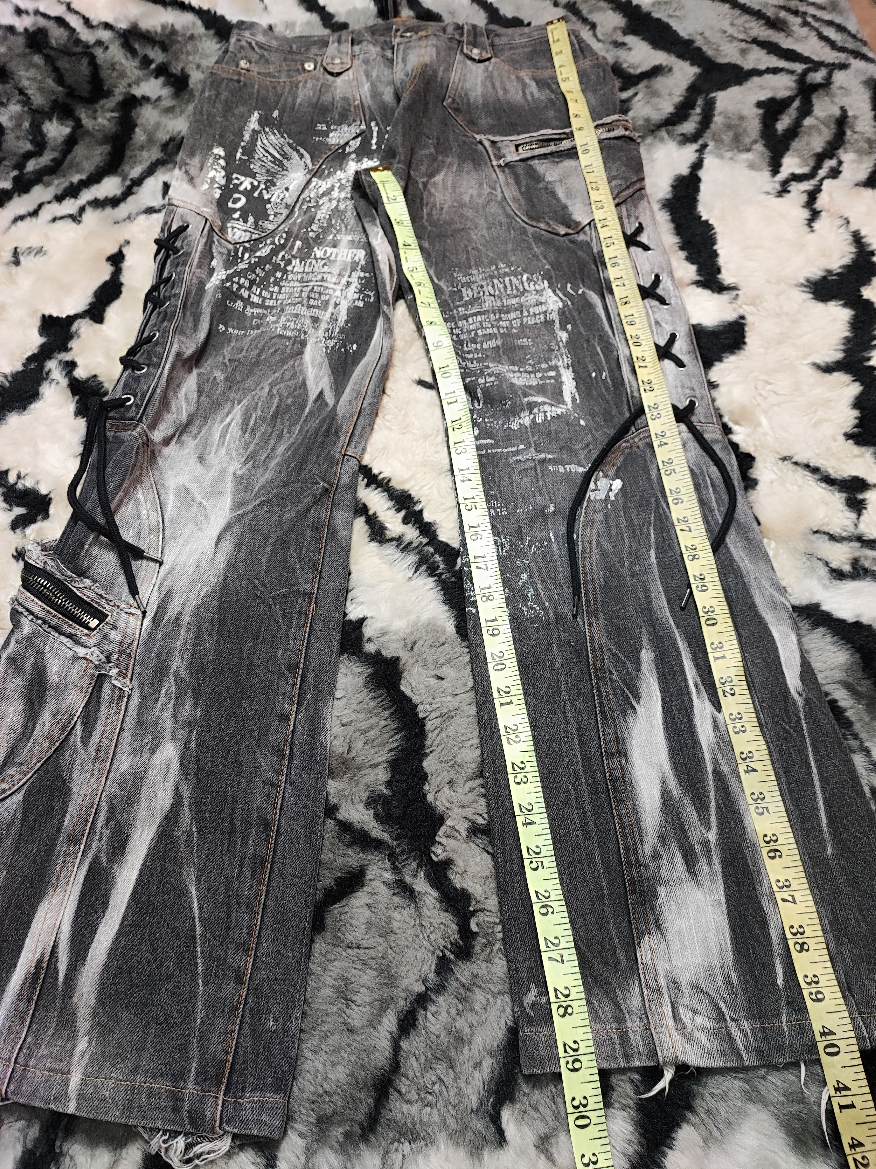 Undercover Berning Sho Bondage Punk Laced Denim Flares Size US 30 / EU 46 - 6 Thumbnail