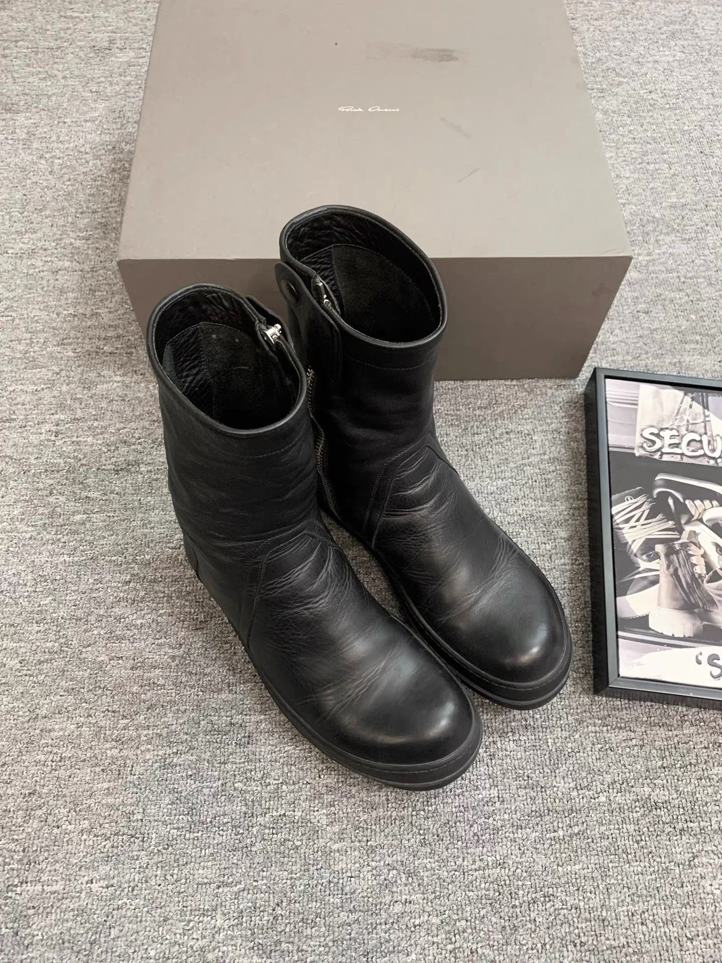 Rick Owens Rick Owens 15FW Mainline Calf Leather Zipper Army Boots K34 Size US 7 / EU 40 - 3 Thumbnail