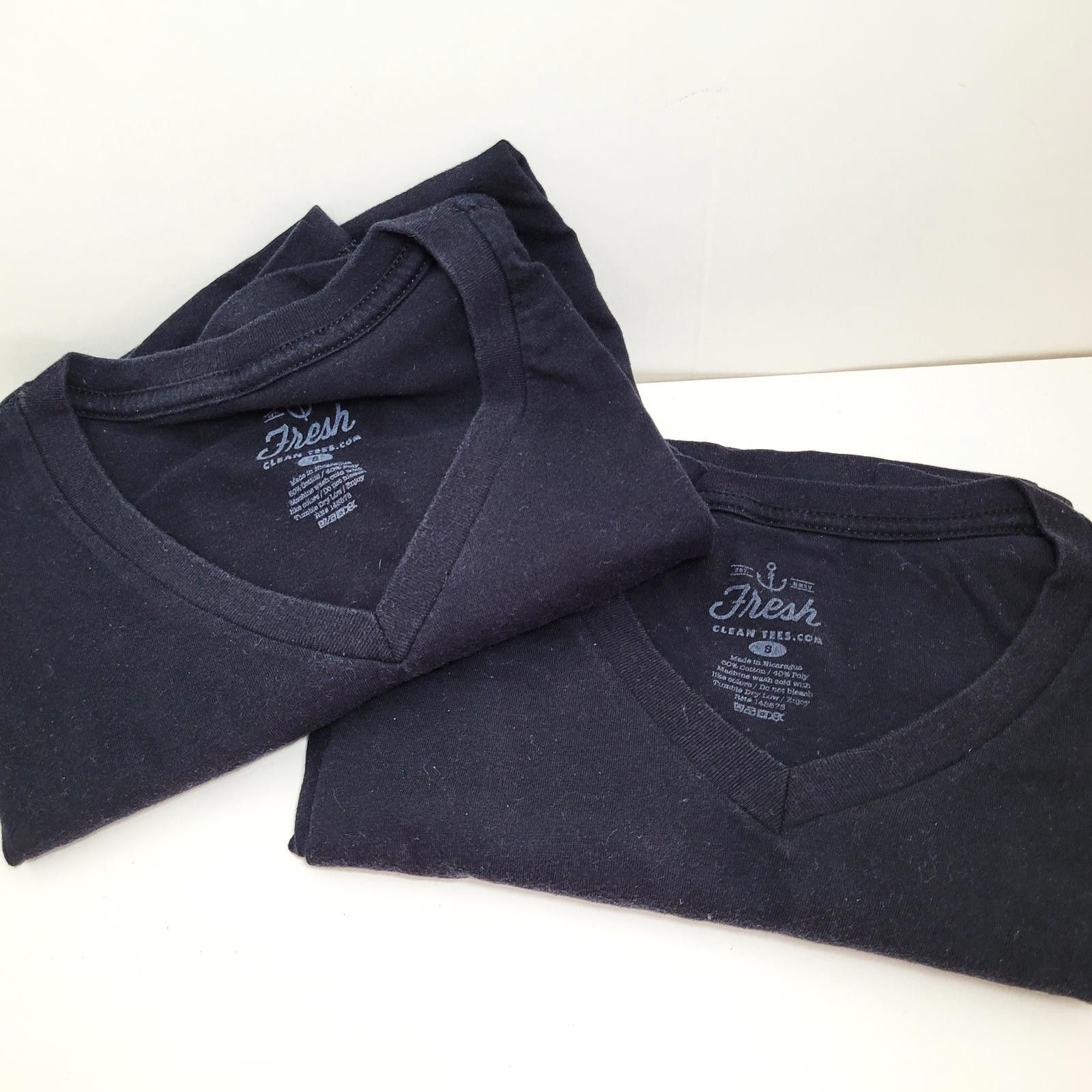 Other Fresh Clean Tees Lot of 2 Men’s Small Black T-Shirts V-Neck Size US S / EU 44-46 / 1 - 1 Thumbnail