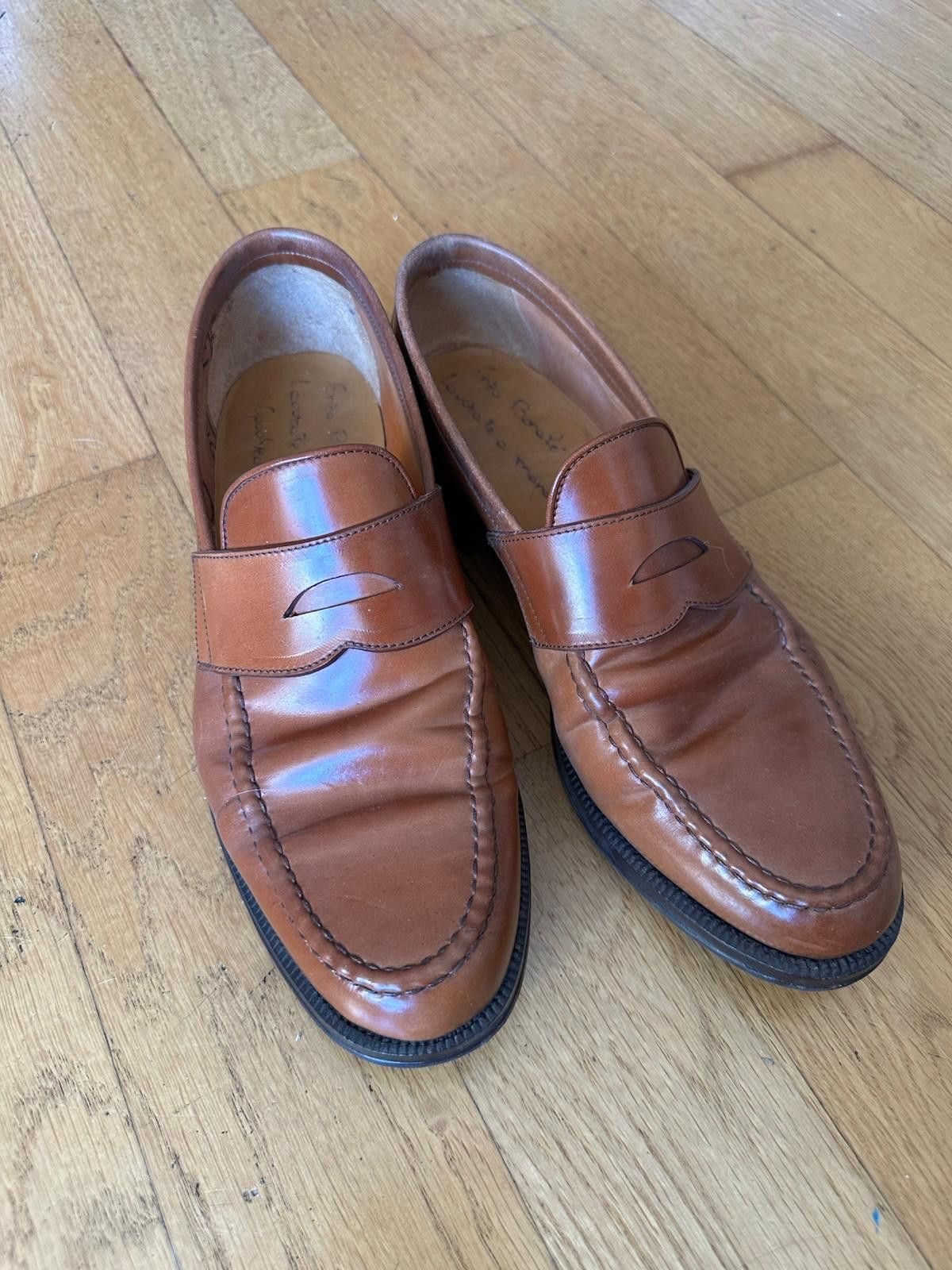 Enzo Bonafe Natural Shell Cordovan Loafers Size US 10 / EU 43 - 2 Thumbnail