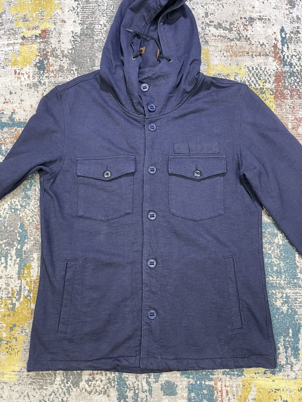 Beams Plus Beams Navy Hooded Cotton Jacket Size US M / EU 48-50 / 2 - 3 Thumbnail