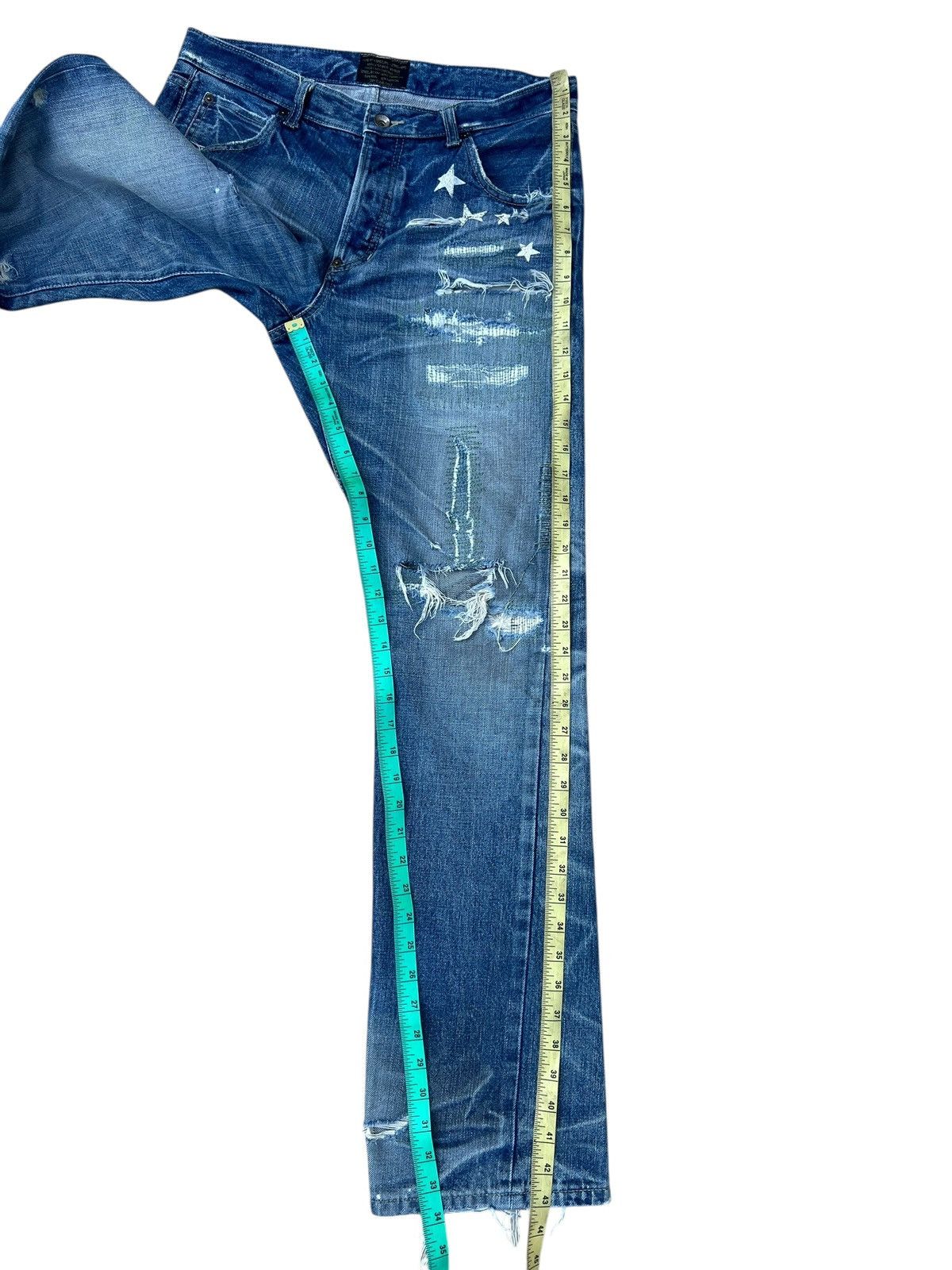 Izreel by Kazuhiro Takakura Distressed Denim Selvedge Jeans
