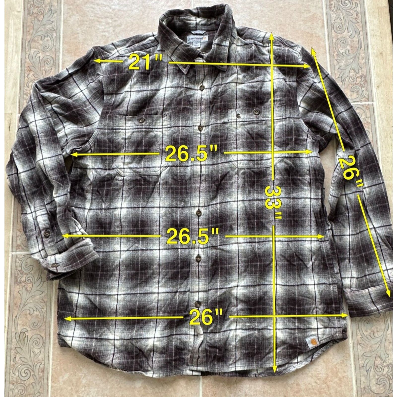 Carhartt Carhartt Relaxed Fit Plaid Flannel Shirt men size XL Cotton Size US XL / EU 56 / 4 - 2 Thumbnail