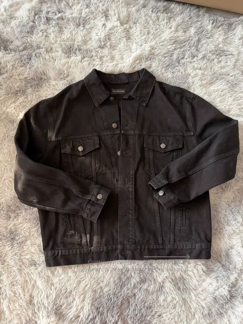 Balenciaga Balenciaga Logo emblem long sleeve collar denim jacket Size XXS / US 00 / IT 34 - 2 Thumbnail