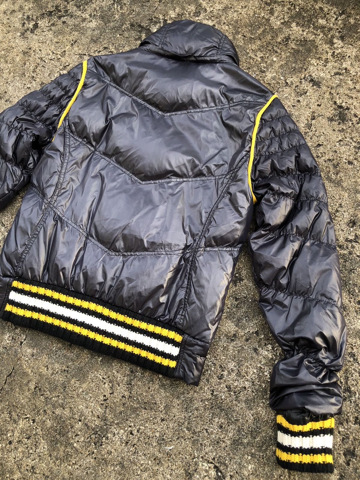 Japanese Brand Exr Progressive Zipper Up Knit Puffer Streetwear Winter MOTO Size US M / EU 48-50 / 2 - 4 Thumbnail