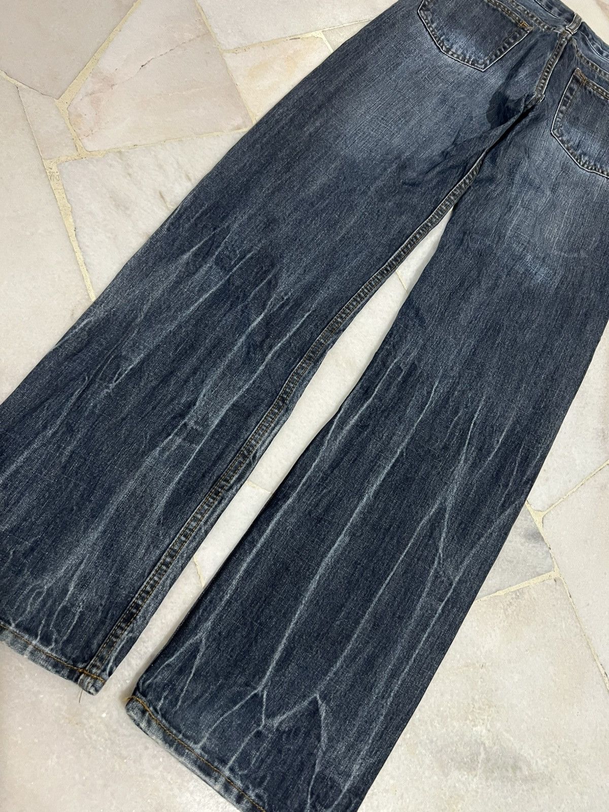 If Six Was Nine × Japanese Brand × Le Grande Bleu (L.G.B.) 🌈90’s Style Sorridere Funny Devil Skull Jeans Size US 28 / EU 44 - 10 Thumbnail