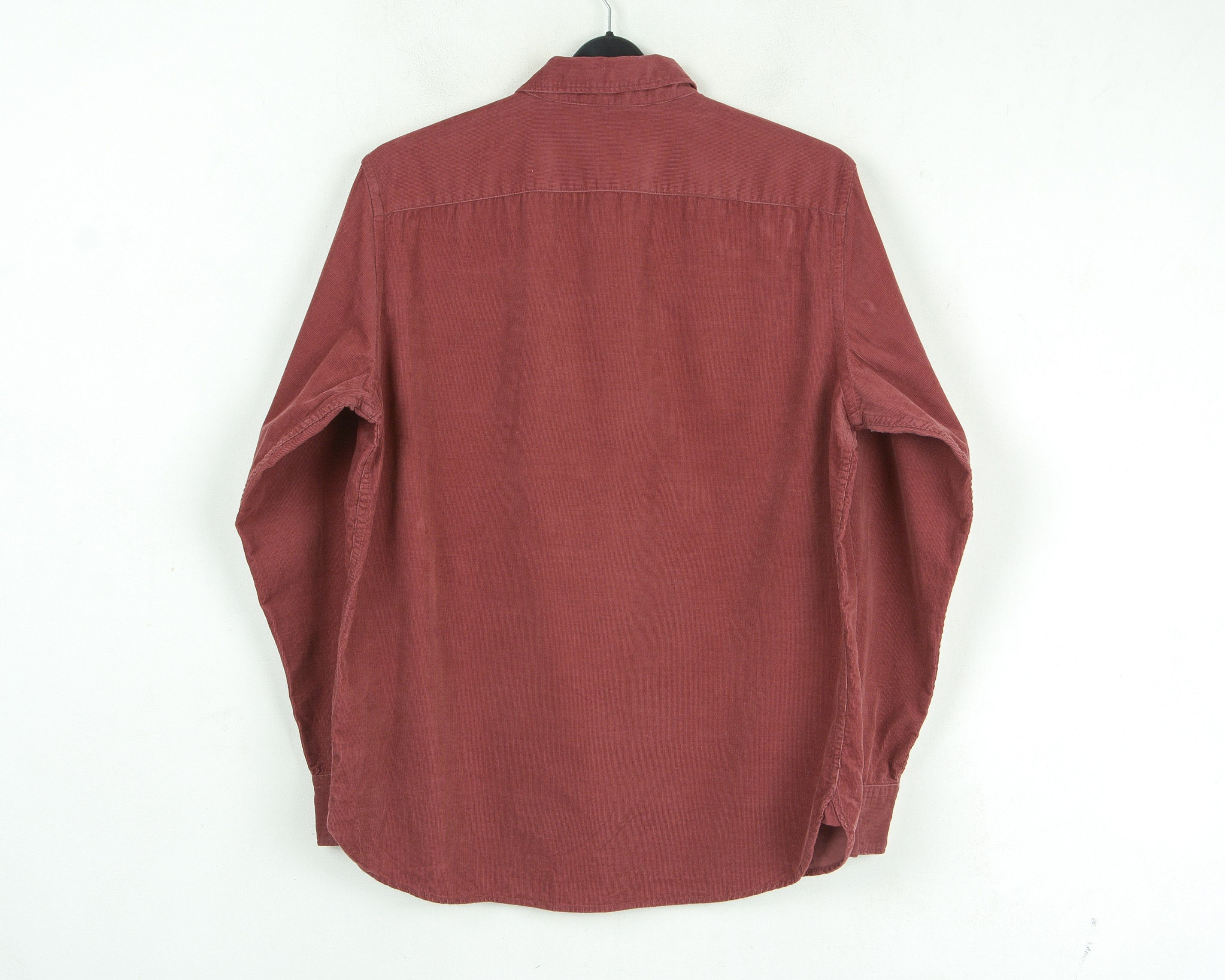 Uniqlo Mens M Corduroy Shirt Cords Western Trucker Cowboy Maroon Size US M / EU 48-50 / 2 - 5 Thumbnail