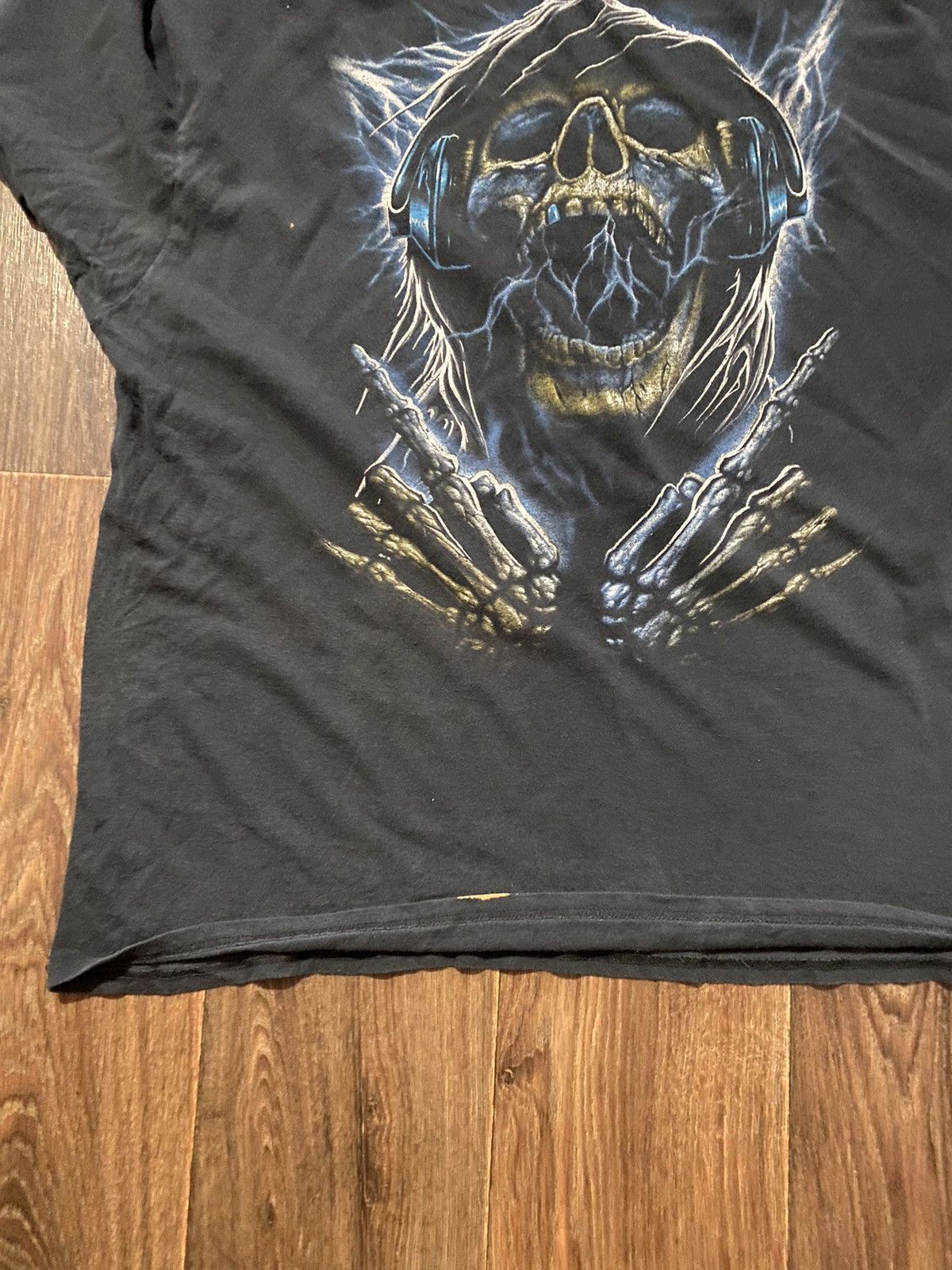 Band Tees × Vintage Vintage Skull Skeleton logo band t shirt Size US XL / EU 56 / 4 - 6 Thumbnail