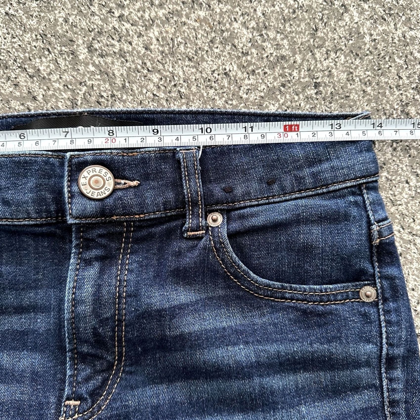 Express Express Jeans Womens 2 Blue 27x26 Bell Crop High Rise Wash Stretch Size 27" / US 4 / IT 40 - 7 Thumbnail