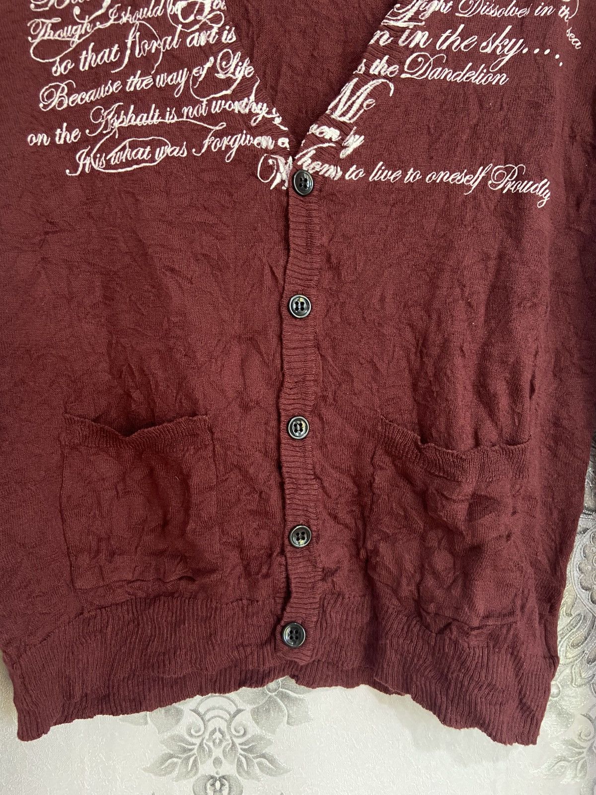 If Six Was Nine × Japanese Brand × Le Grande Bleu (L.G.B.) MINDBLOW Poem Cardigan Size US M / EU 48-50 / 2 - 5 Thumbnail