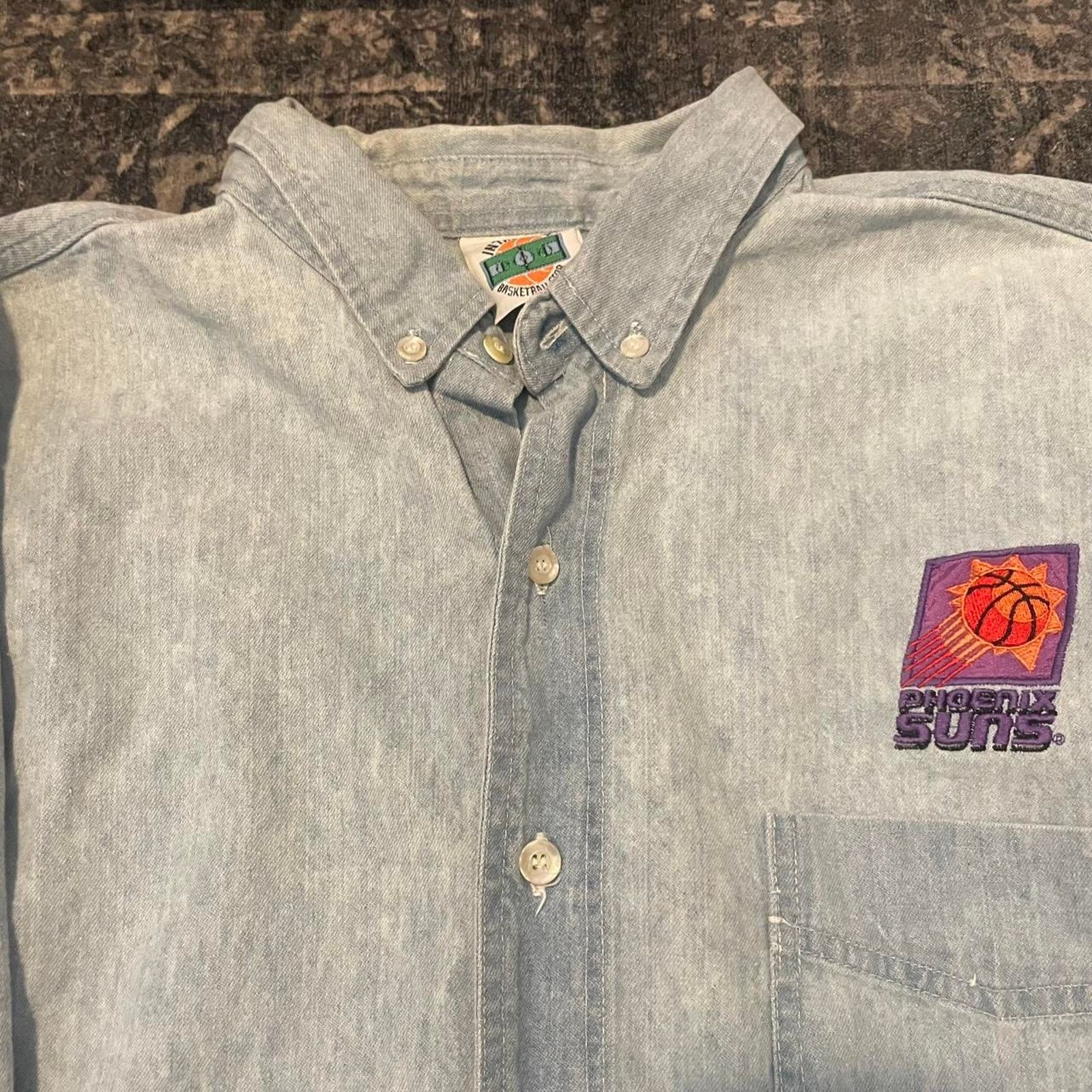 Lee 90s phoenix suns embroidered lee denim button up Size US L / EU 52-54 / 3 - 3 Thumbnail