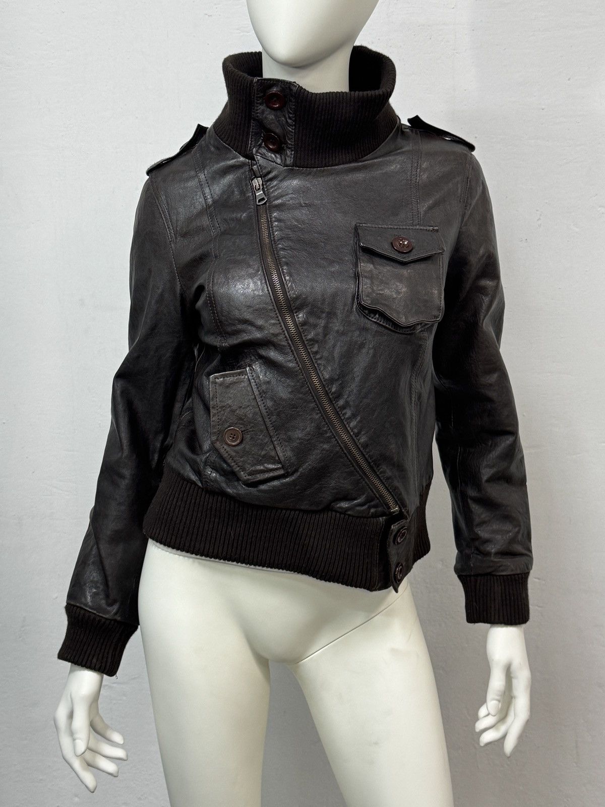Japanese Brand Vintage Real Leather Avant Garde y2k Jacket Size M / US 6-8 / IT 42-44 - 1 Thumbnail