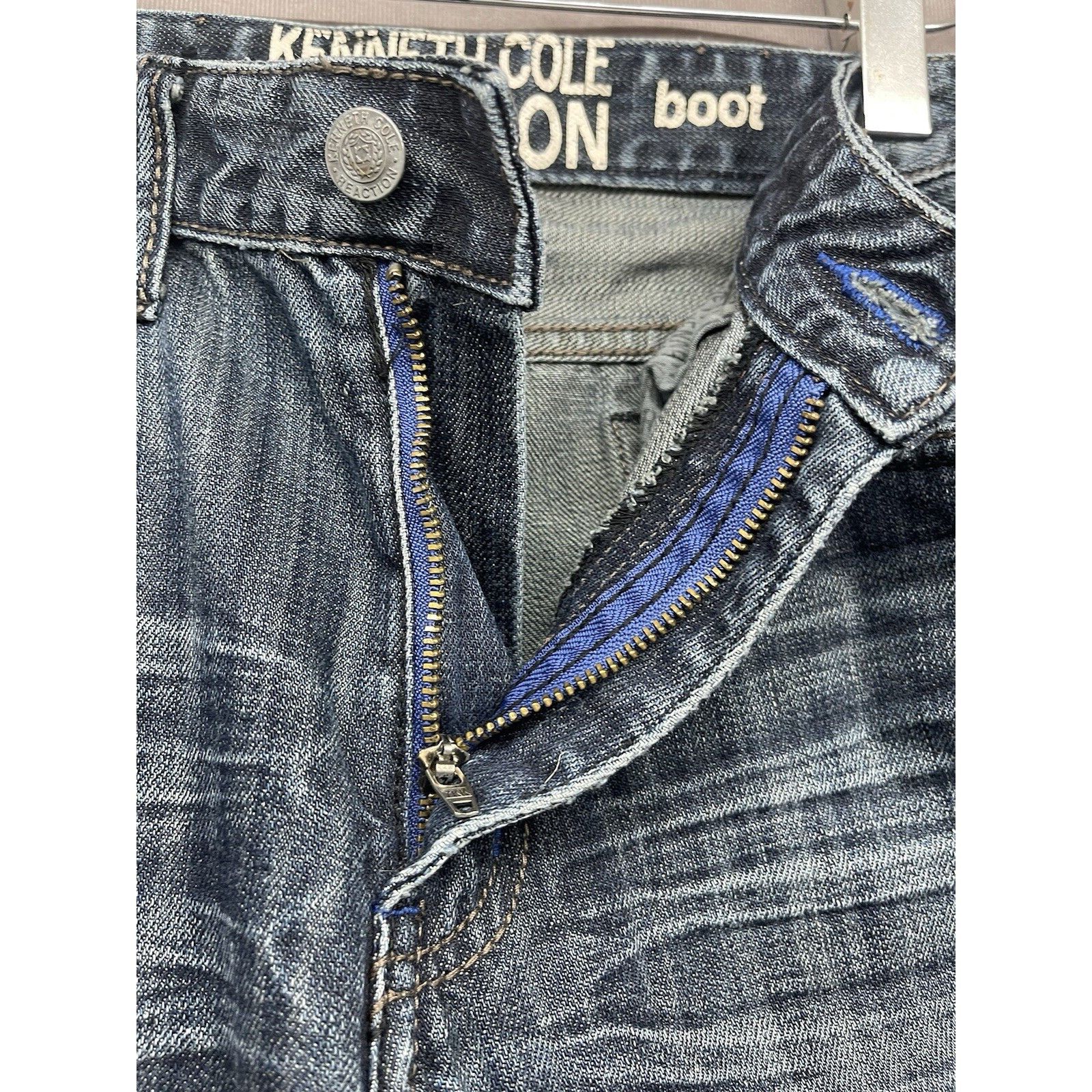 Kenneth Cole VTG Y2K Kenneth Cole Jeans 32 x 30 Blue Boot Cut (903) Grung Size US 32 / EU 48 - 7 Thumbnail