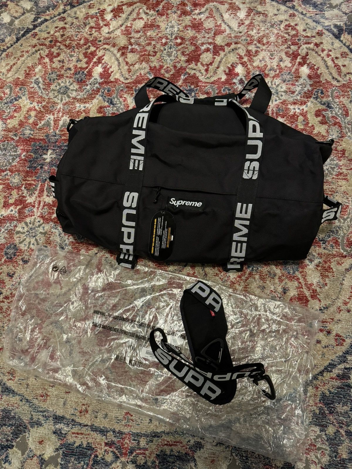 Supreme 2011 Olive Zebra Camo Box Logo Duffle Bag | Grailed