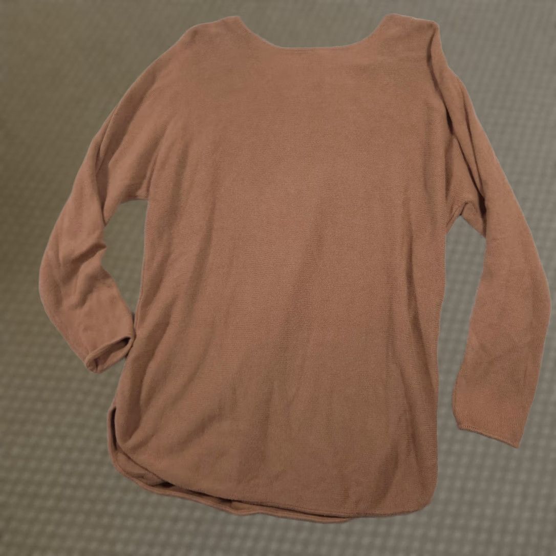 Vintage MICHAEL Michael Kors Sweater Womens XL Brown Crew Neck Back Zip Knit Pullover Size XL / US 12-14 / IT 48-50 - 1 Thumbnail