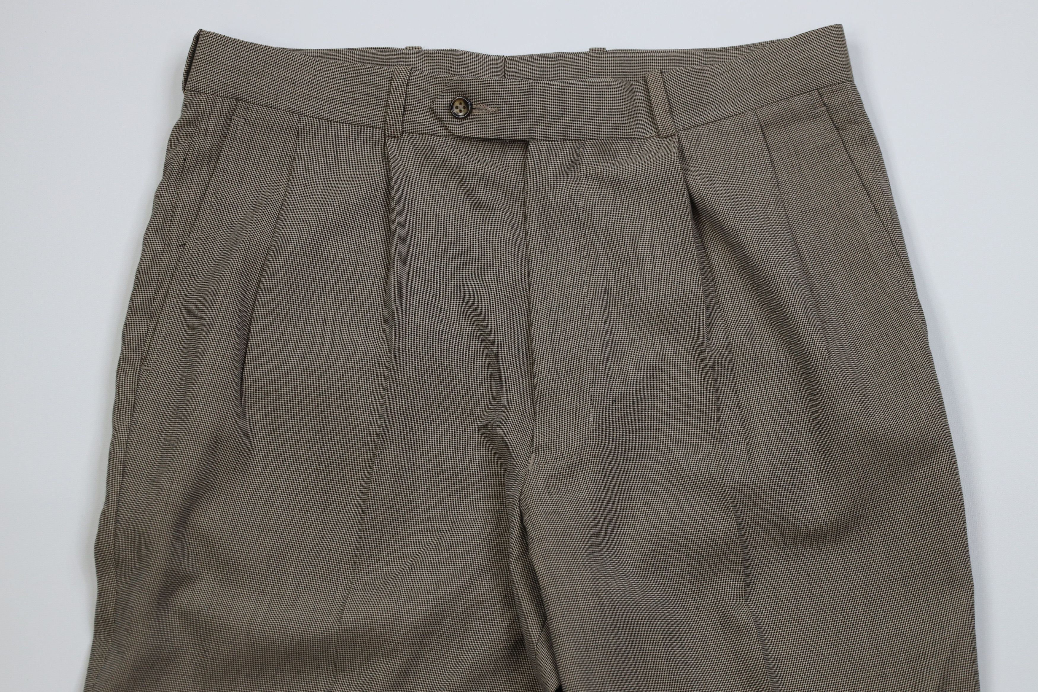 Vintage Vintage 90s Streetwear Cuffed Wide Leg Chino Pants Beige Size US 34 / EU 50 - 2 Thumbnail