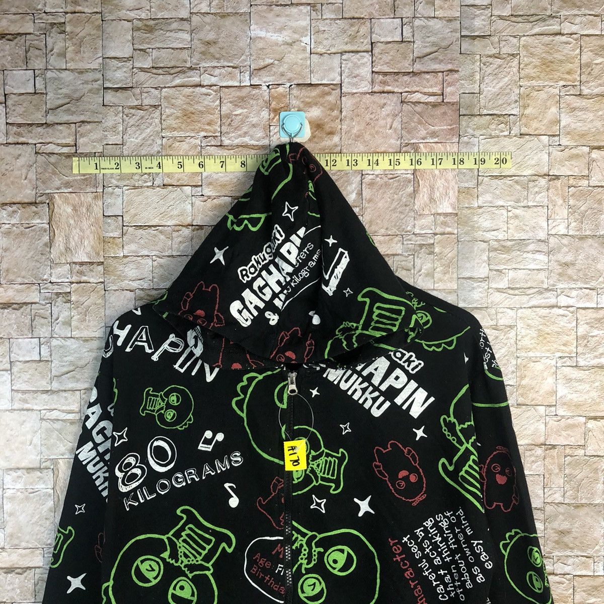 Anime × Cartoon Network × Japanese Brand CaChapin & Mukku Bakogaki anima fullprint Black Hoodie #A170 Size US L / EU 52-54 / 3 - 4 Thumbnail