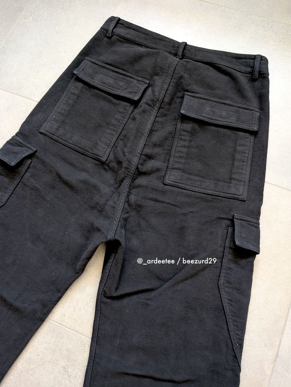 Rick Owens Drkshdw *NEW* HEAVY COTTON MOLESKIN CARGO PANTS XS Size US 30 / EU 46 - 6 Thumbnail