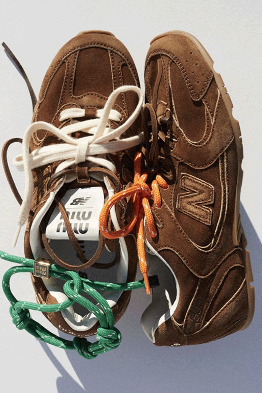 Cinnamon New Balance X Miu Miu 530 Sl Suede Sneakers | Miu Miu